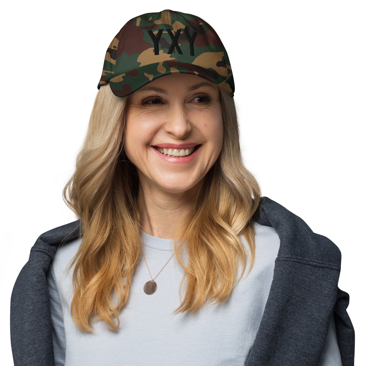 Airport Code Baseball Cap - Black • YXY Whitehorse • YHM Designs - Image 06