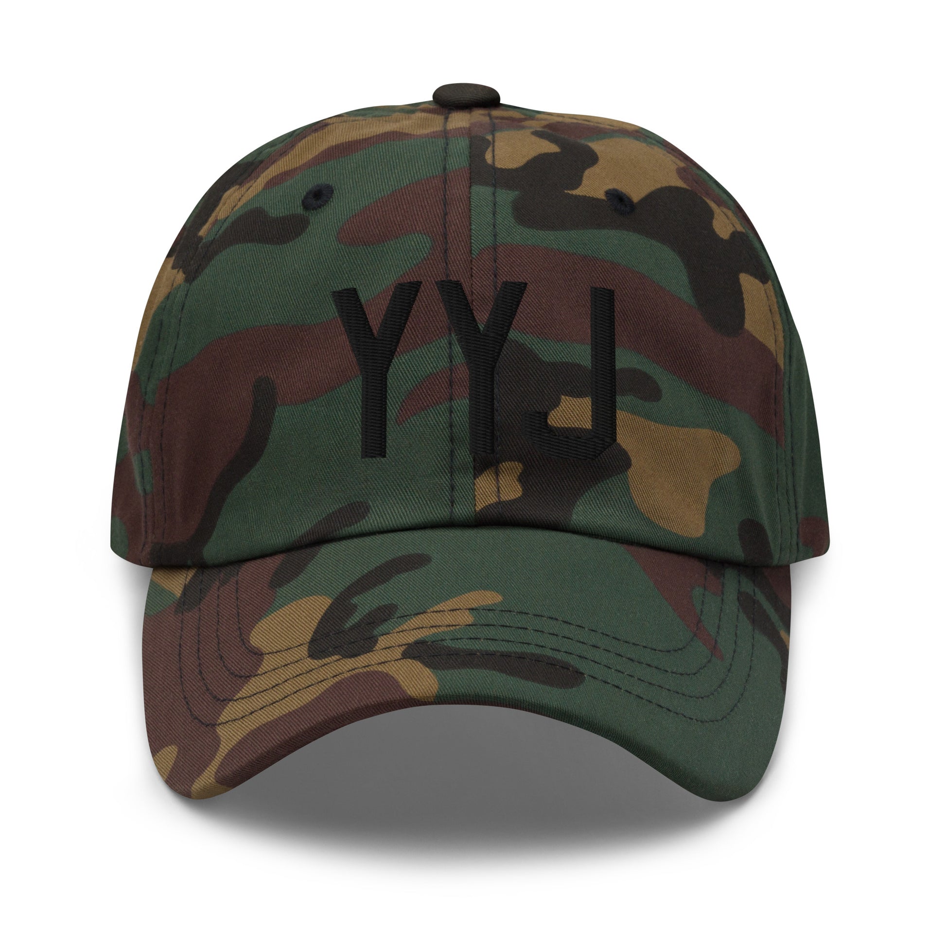 Airport Code Baseball Cap - Black • YYJ Victoria • YHM Designs - Image 15