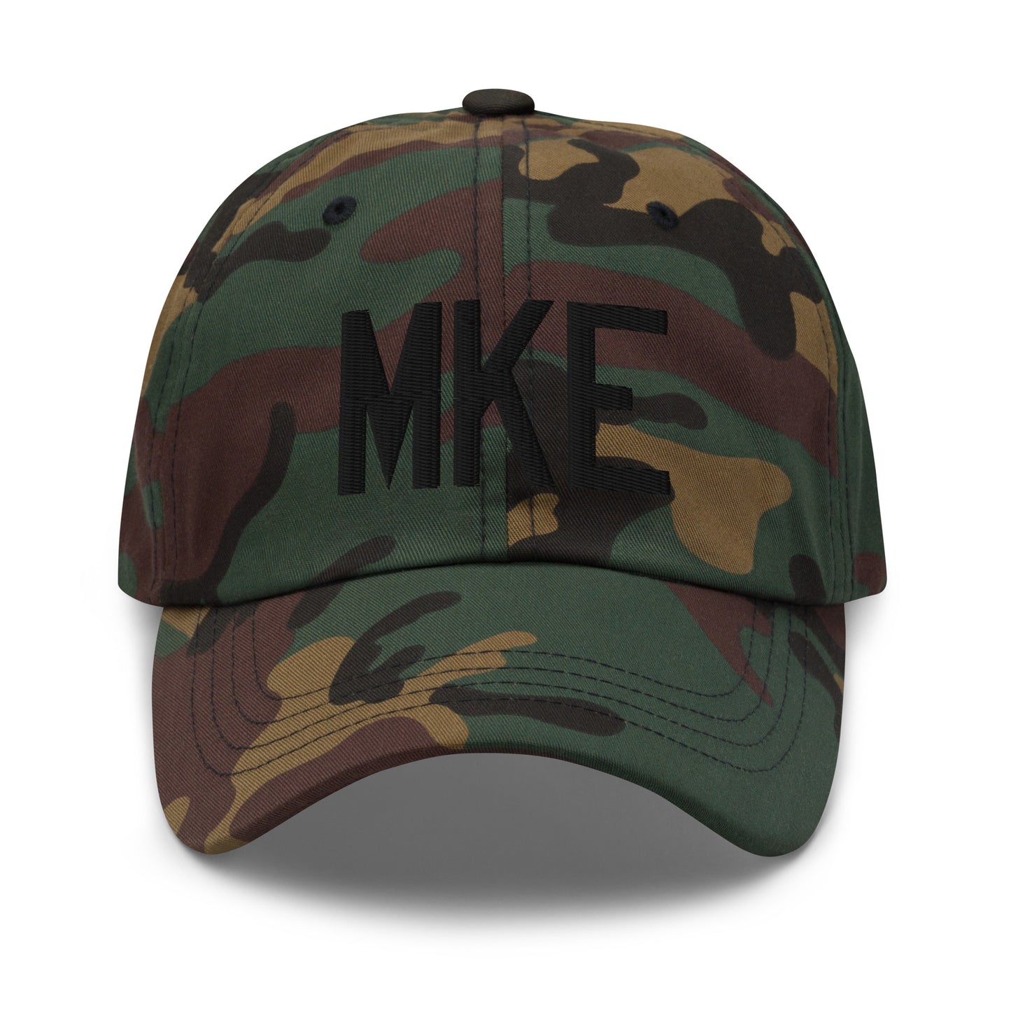 Airport Code Baseball Cap - Black • MKE Milwaukee • YHM Designs - Image 15