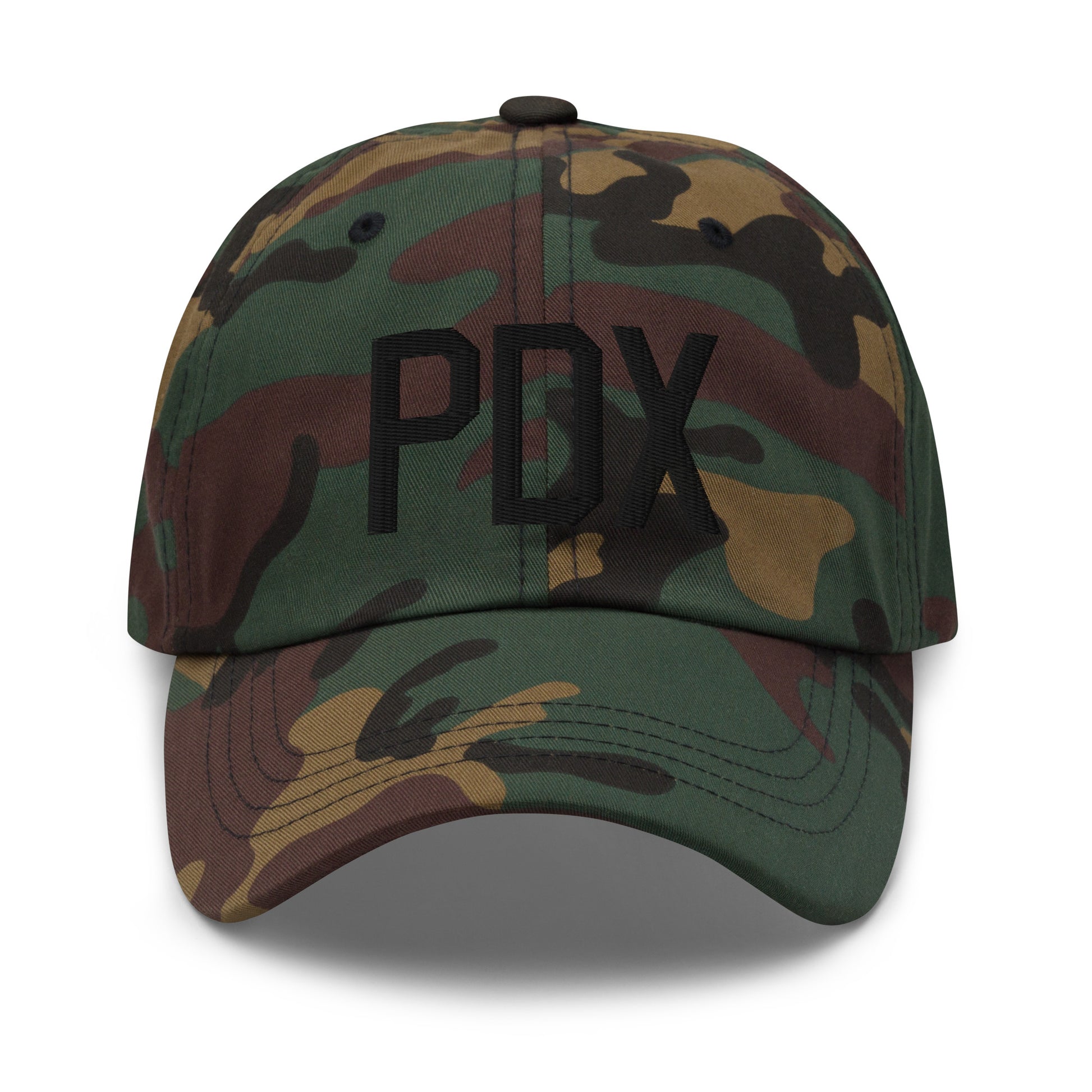 Airport Code Baseball Cap - Black • PDX Portland • YHM Designs - Image 15
