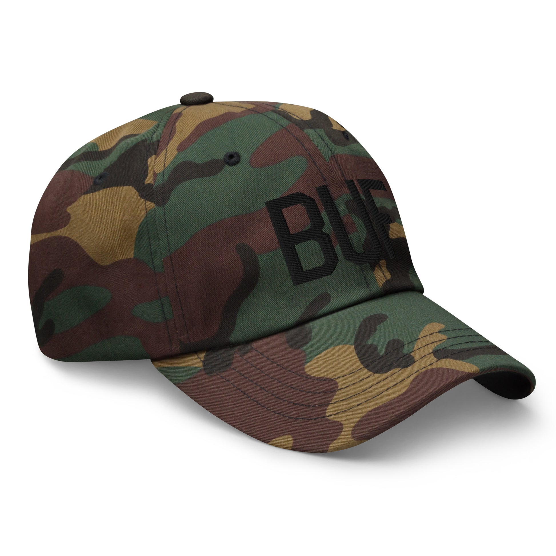 Airport Code Baseball Cap - Black • BUF Buffalo • YHM Designs - Image 16