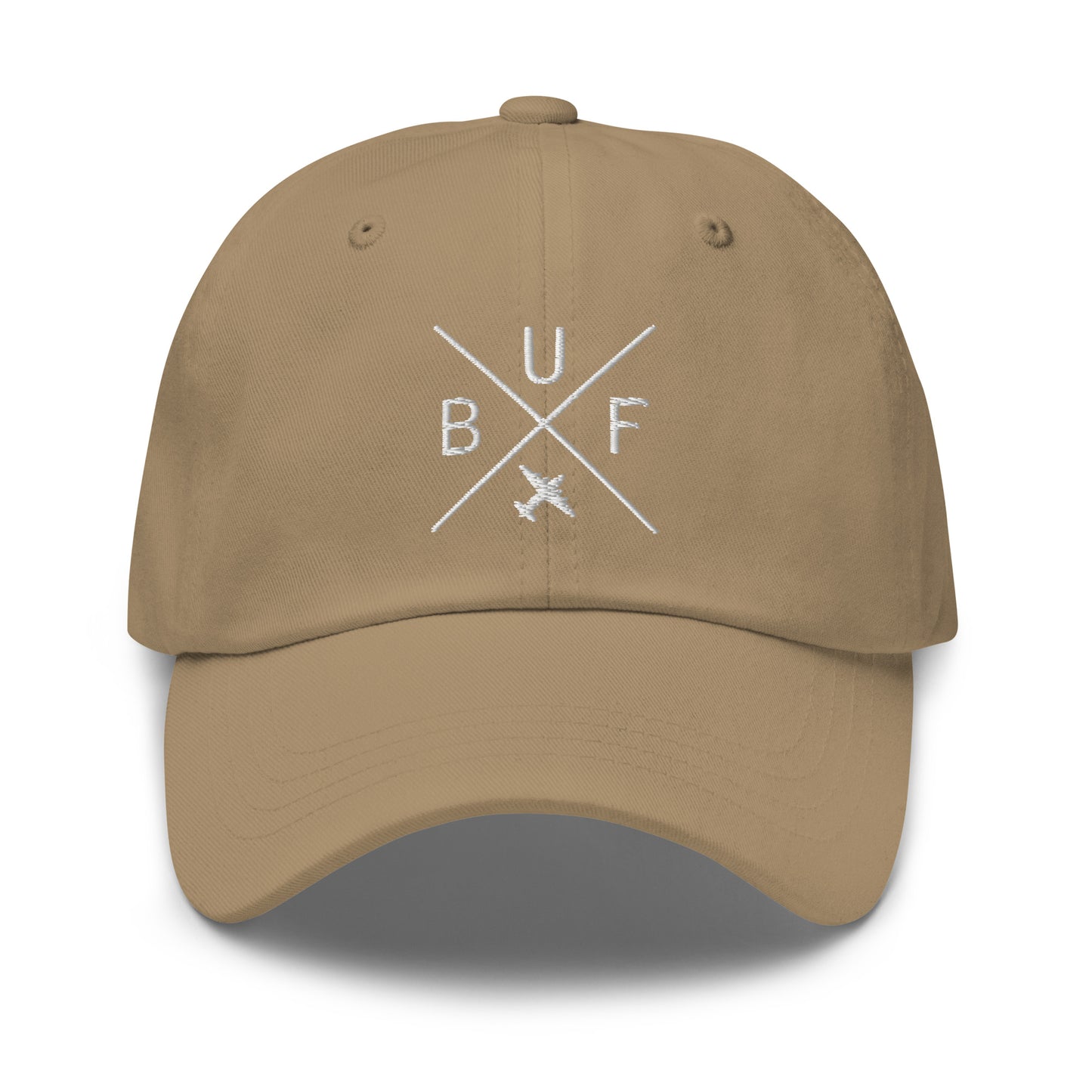 Crossed-X Dad Hat - White • BUF Buffalo • YHM Designs - Image 22