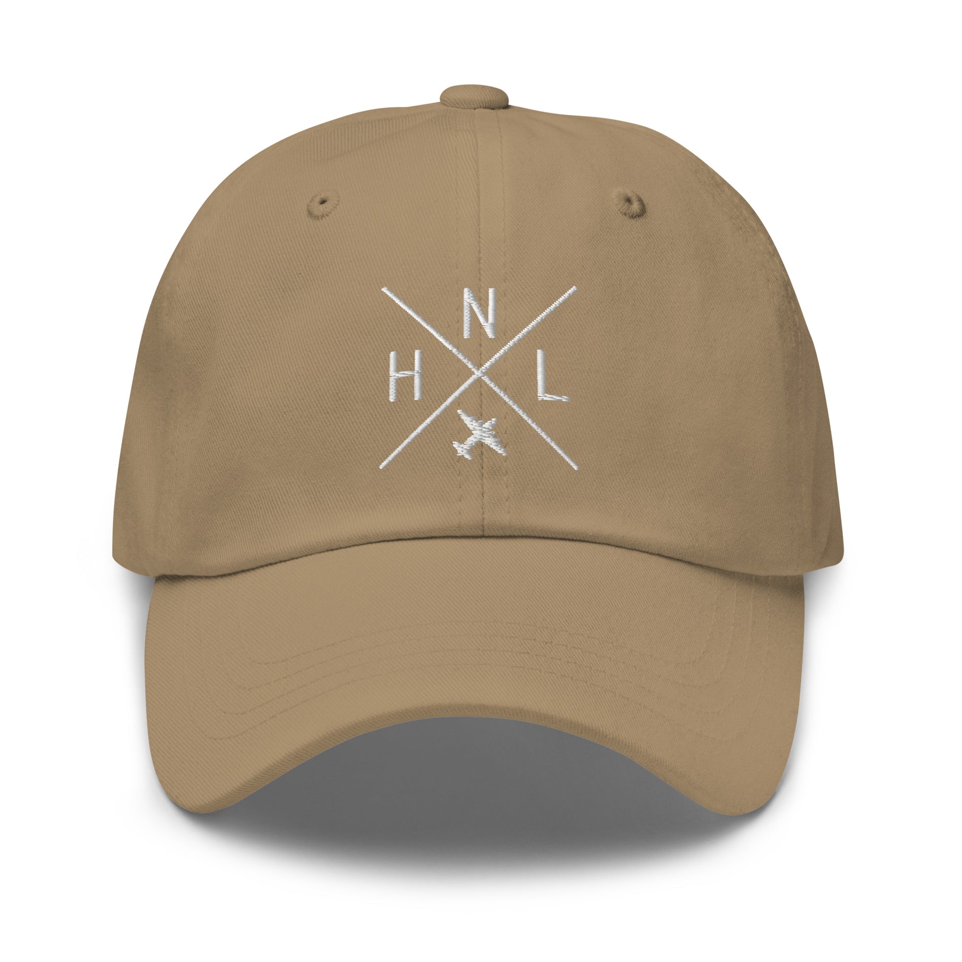 Crossed-X Dad Hat - White • HNL Honolulu • YHM Designs - Image 22