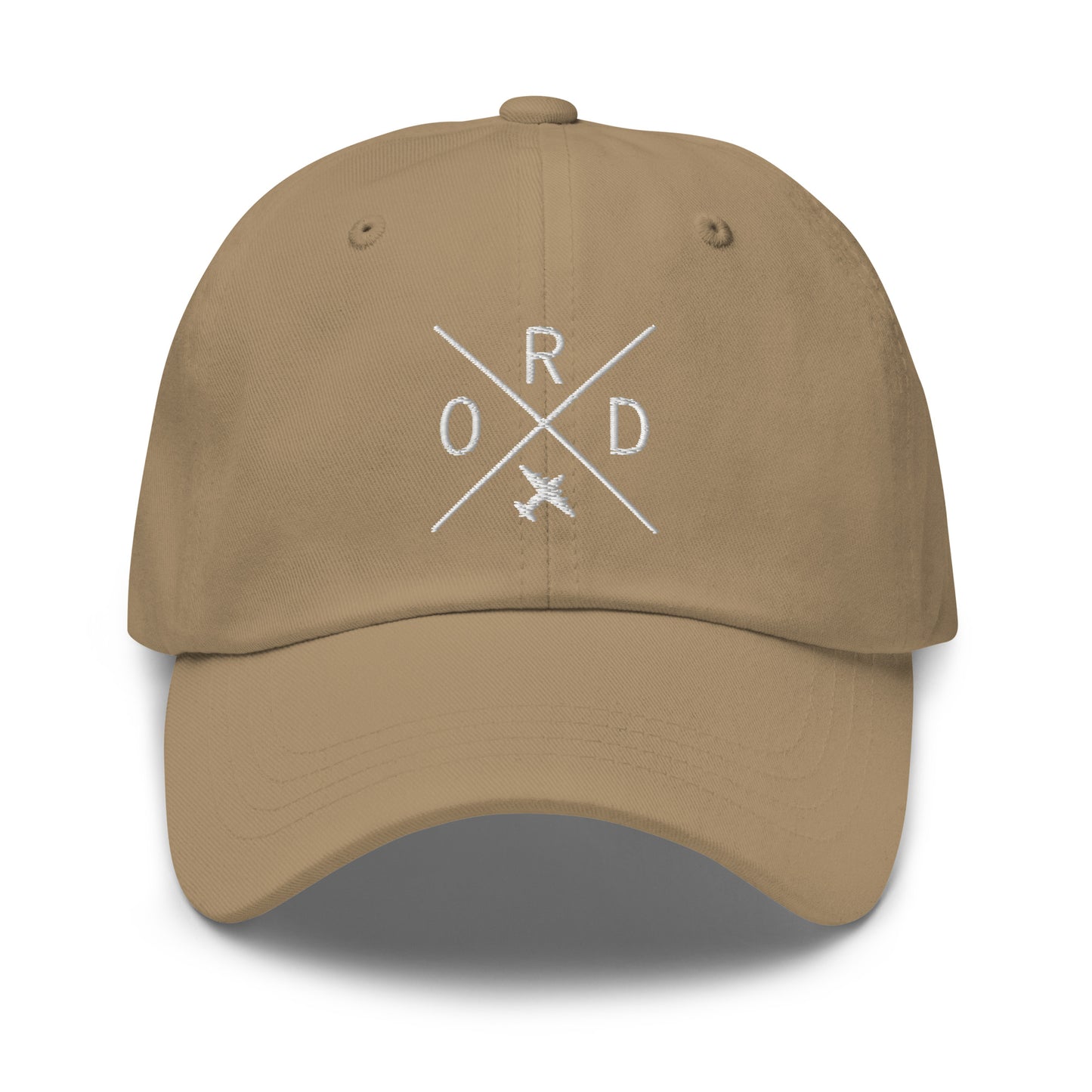 Crossed-X Dad Hat - White • ORD Chicago • YHM Designs - Image 22