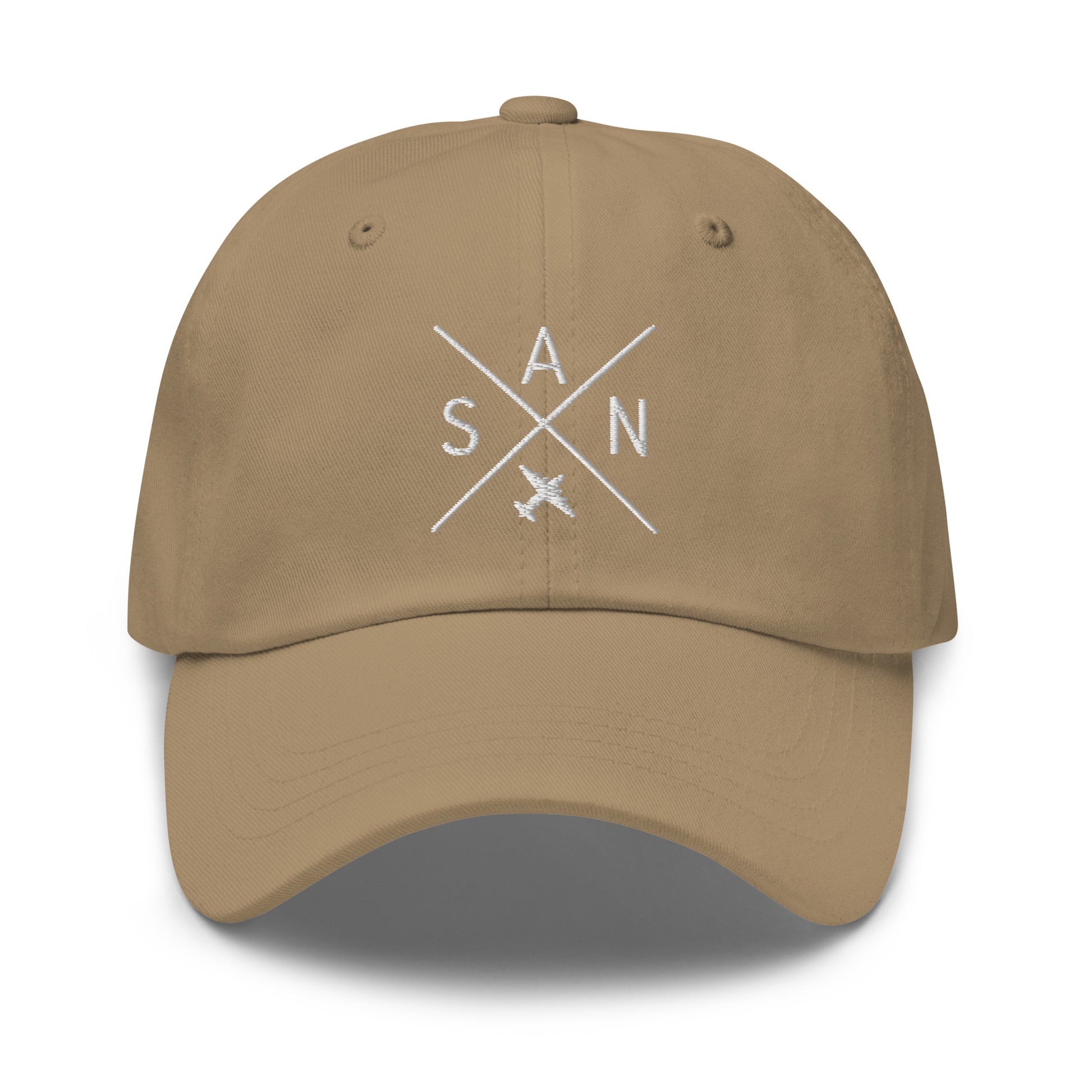 Crossed-X Dad Hat - White • SAN San Diego • YHM Designs - Image 22