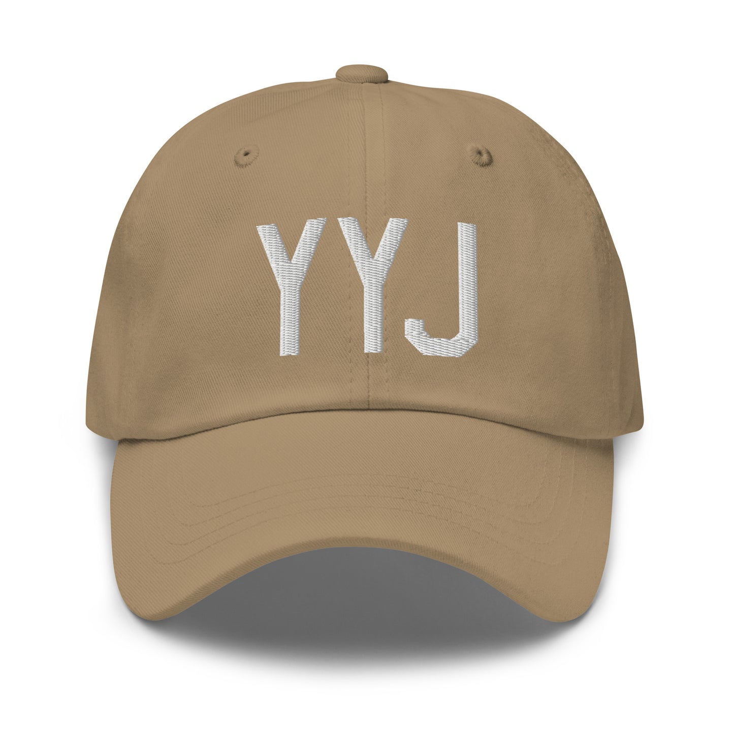 Airport Code Baseball Cap - White • YYJ Victoria • YHM Designs - Image 22