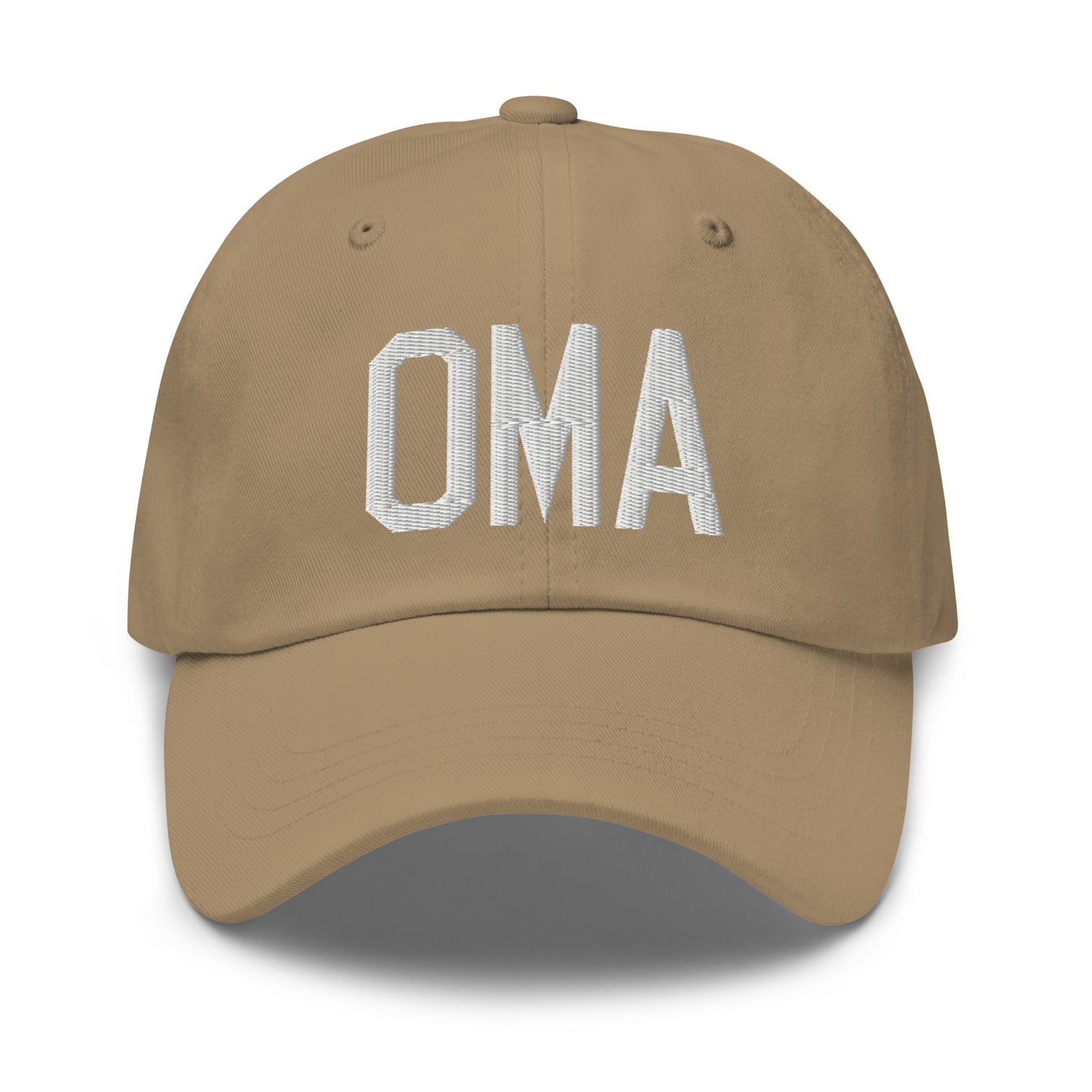 Airport Code Baseball Cap - White • OMA Omaha • YHM Designs - Image 22