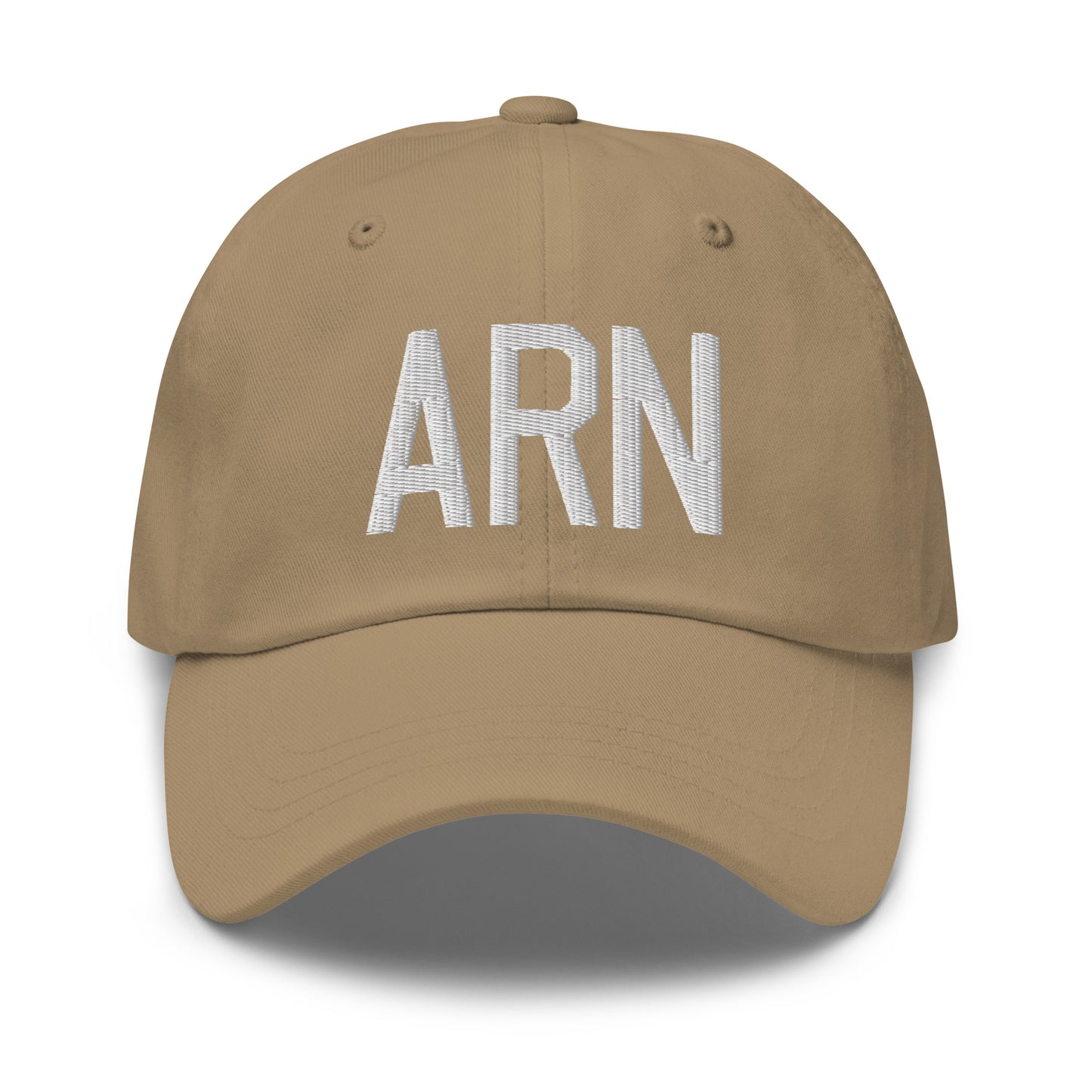 Airport Code Baseball Cap - White • ARN Stockholm • YHM Designs - Image 22