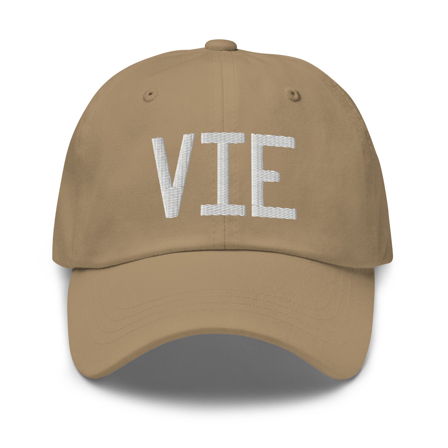 Airport Code Baseball Cap - White • VIE Vienna • YHM Designs - Image 22