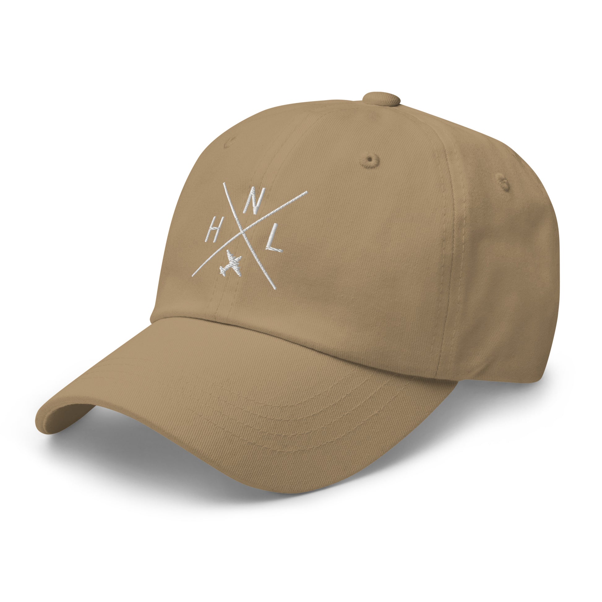 Crossed-X Dad Hat - White • HNL Honolulu • YHM Designs - Image 24