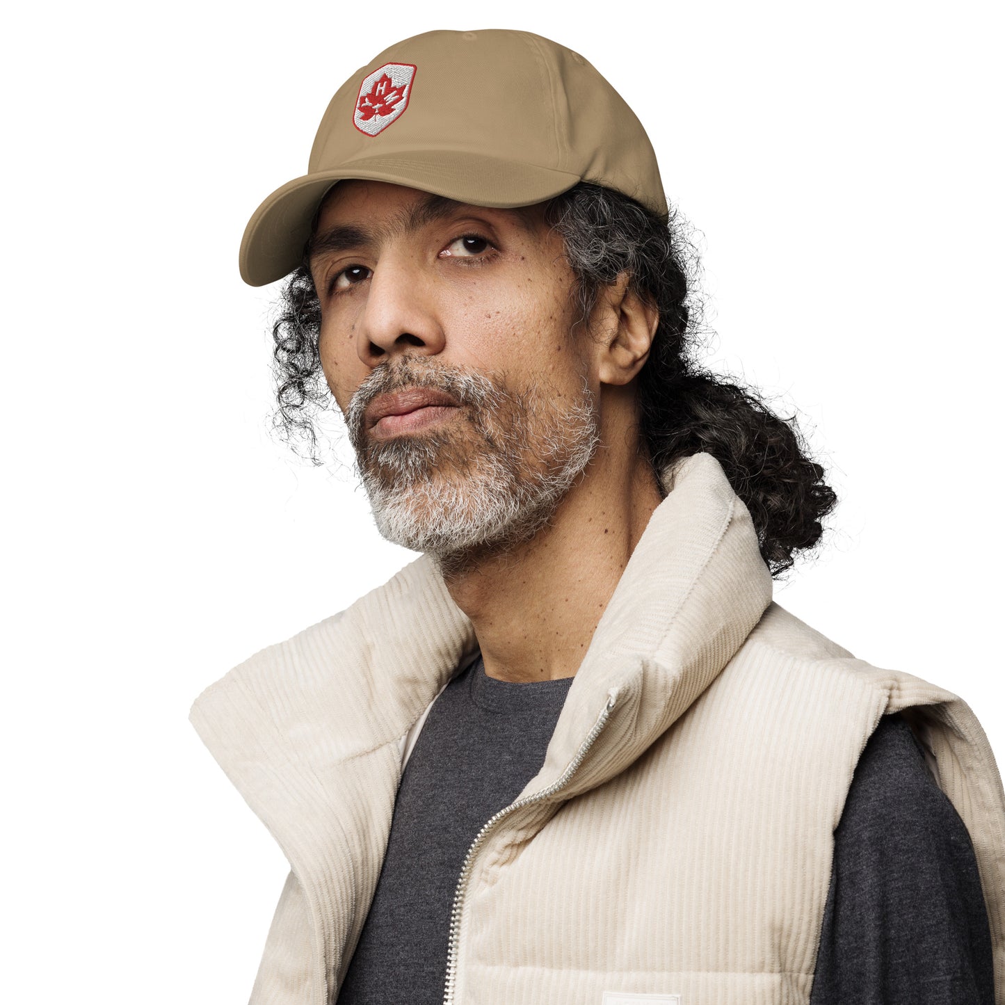 YHM Hamilton Baseball Cap • Maple Leaf Shield Design - Red & White • YHM Designs - Image 05