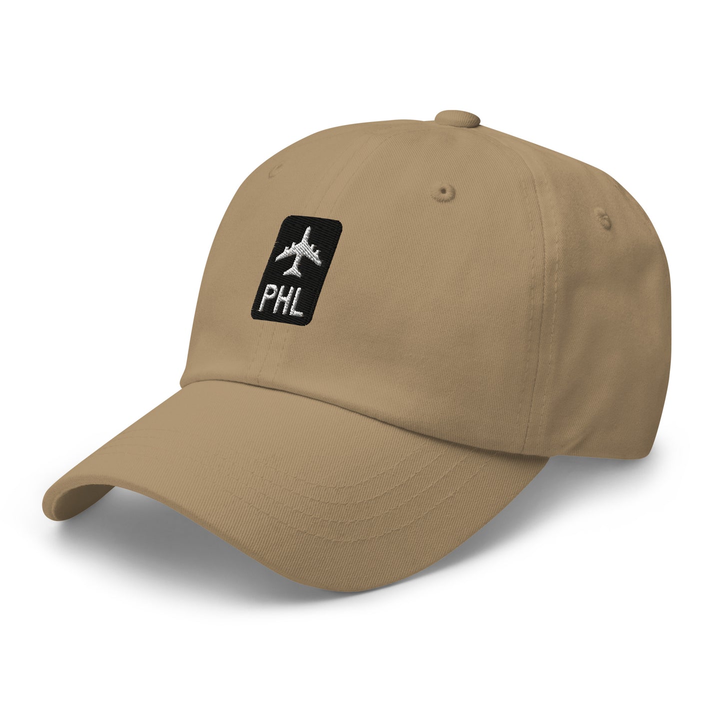 Jetliner Baseball Cap • Khaki • PHL Philadelphia Souvenir • YHM Designs - Image 01