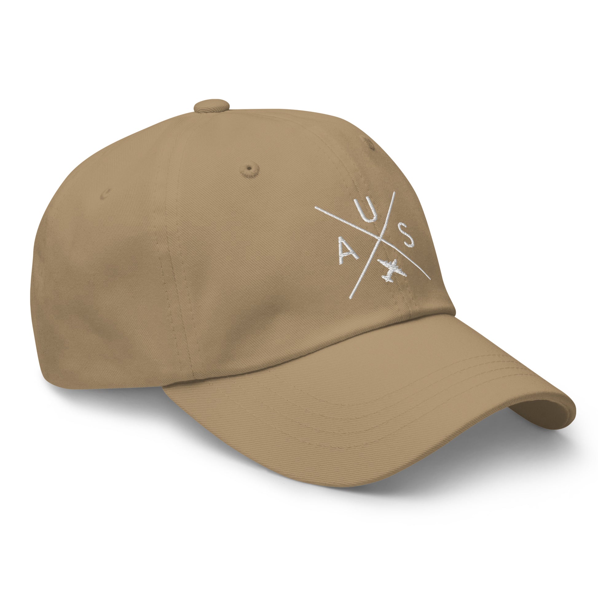 Crossed-X Dad Hat - White • AUS Austin • YHM Designs - Image 23