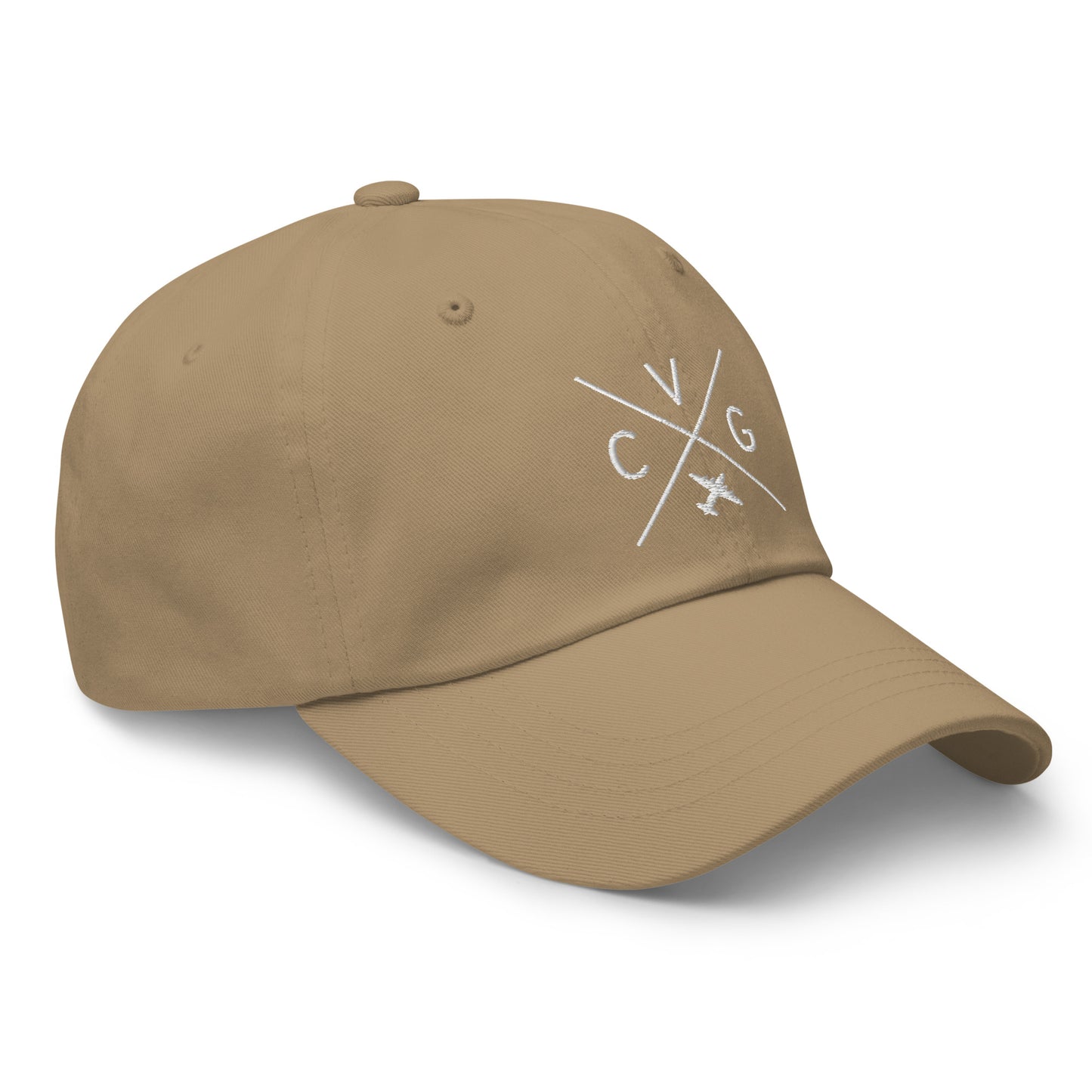 Crossed-X Dad Hat - White • CVG Cincinnati • YHM Designs - Image 23