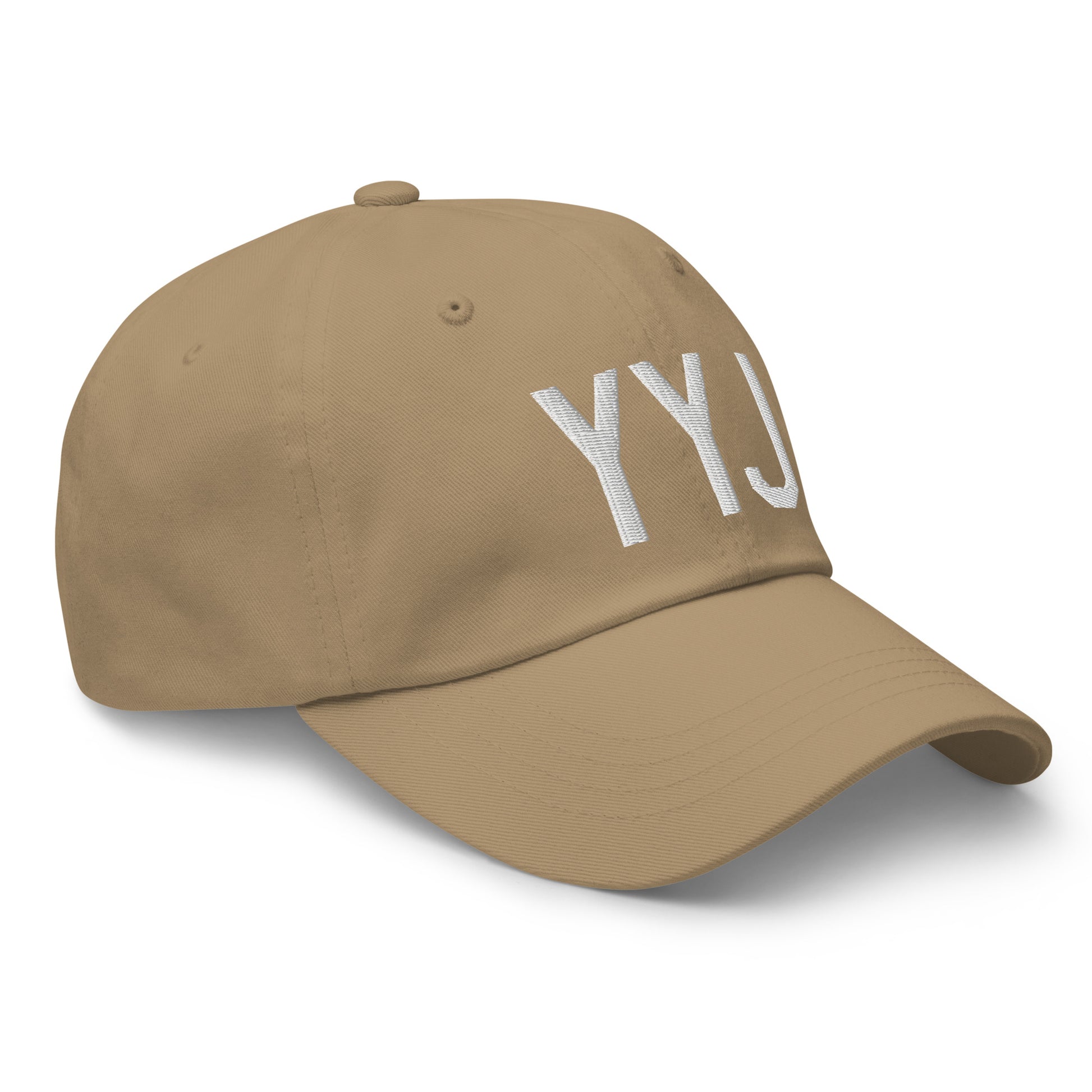 Airport Code Baseball Cap - White • YYJ Victoria • YHM Designs - Image 23