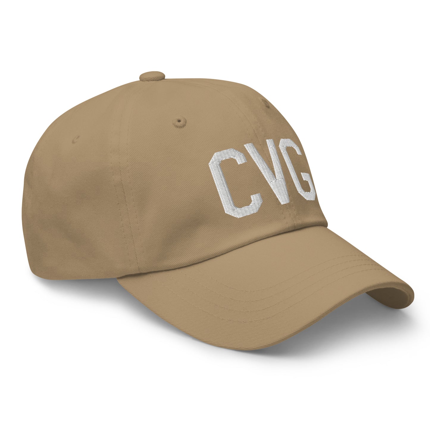 Airport Code Baseball Cap - White • CVG Cincinnati • YHM Designs - Image 23