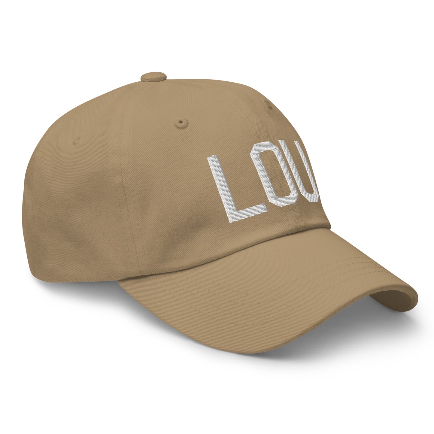 Airport Code Baseball Cap - White • LOU Louisville • YHM Designs - Image 23