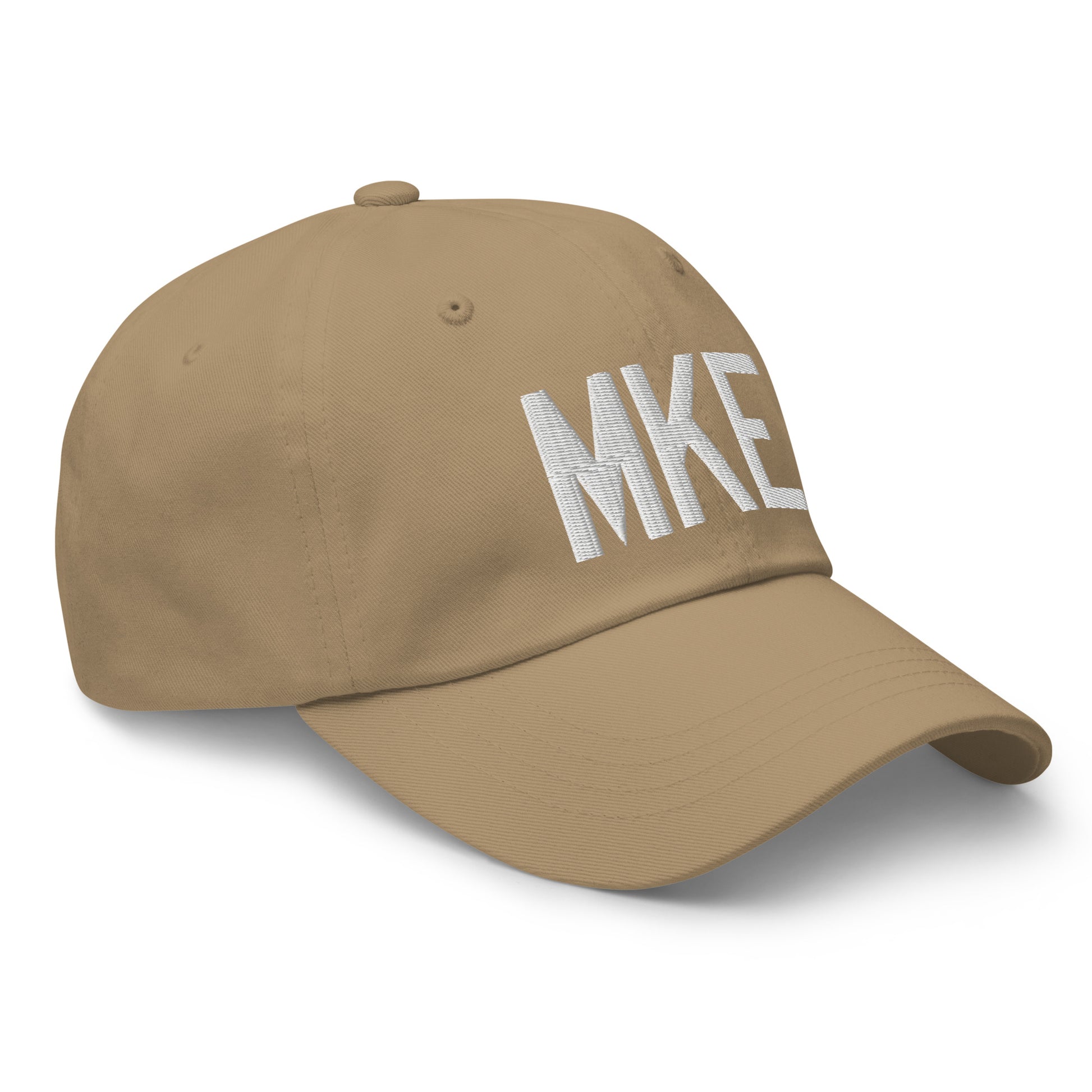 Airport Code Baseball Cap - White • MKE Milwaukee • YHM Designs - Image 23