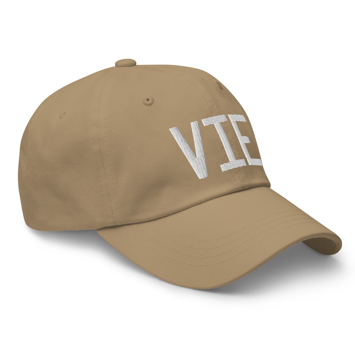 Airport Code Baseball Cap - White • VIE Vienna • YHM Designs - Image 23