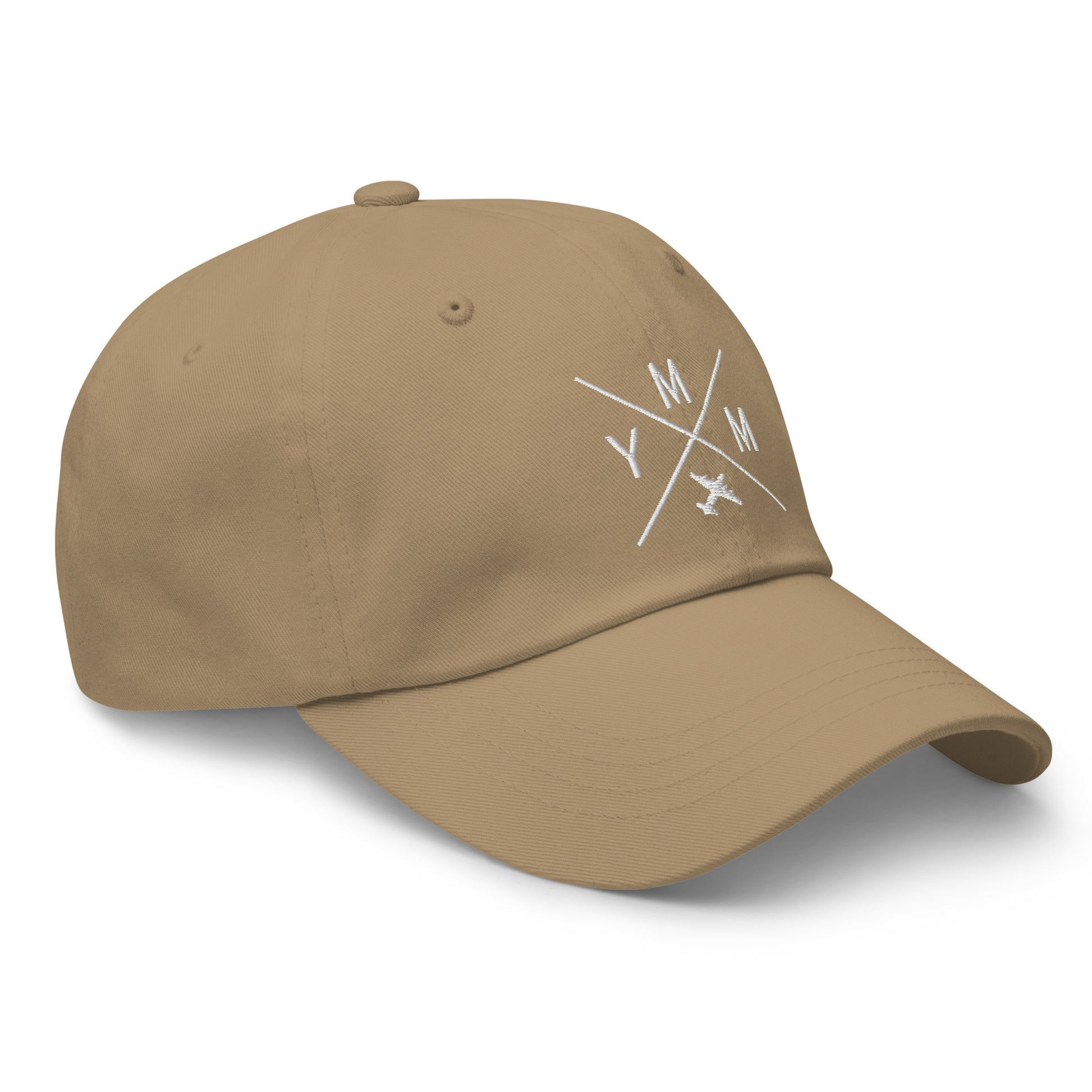 Crossed-X Dad Hat - White • YMM Fort McMurray • YHM Designs - Image 16