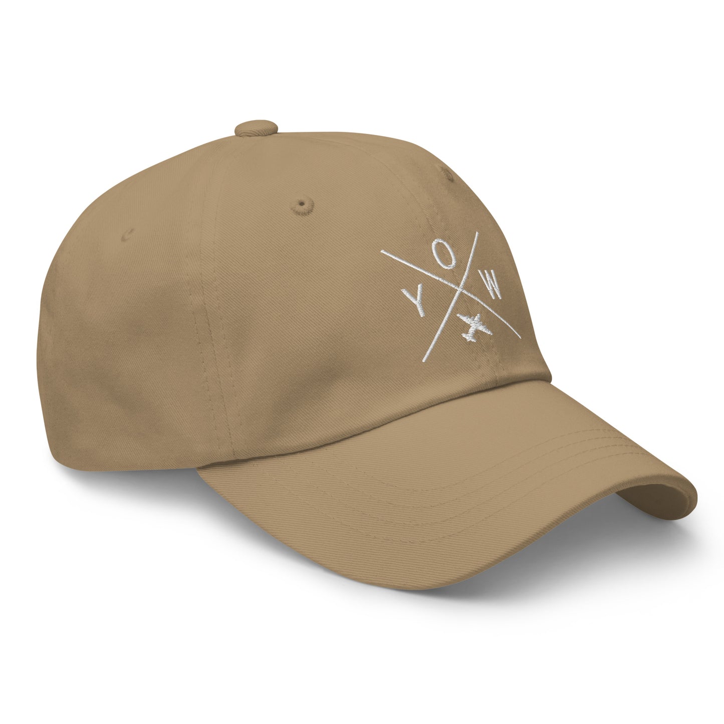 Crossed-X Dad Hat - White • YOW Ottawa • YHM Designs - Image 16