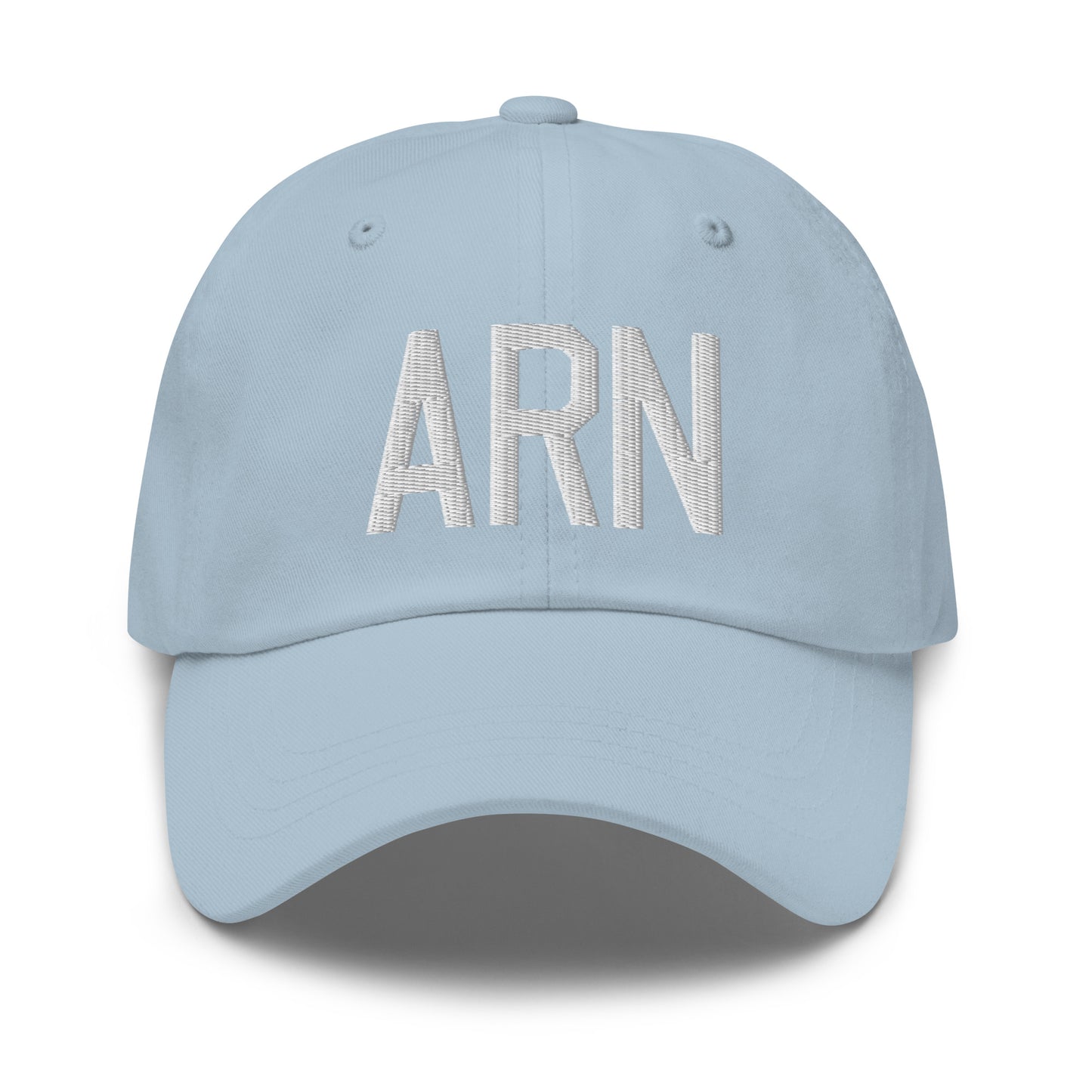 Airport Code Baseball Cap - White • ARN Stockholm • YHM Designs - Image 28