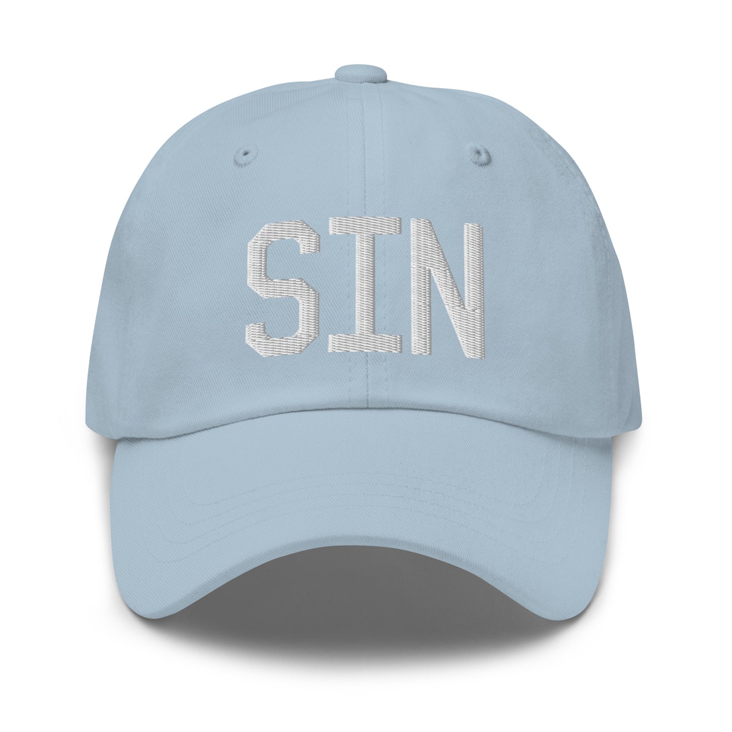 Airport Code Baseball Cap - White • SIN Singapore • YHM Designs - Image 28