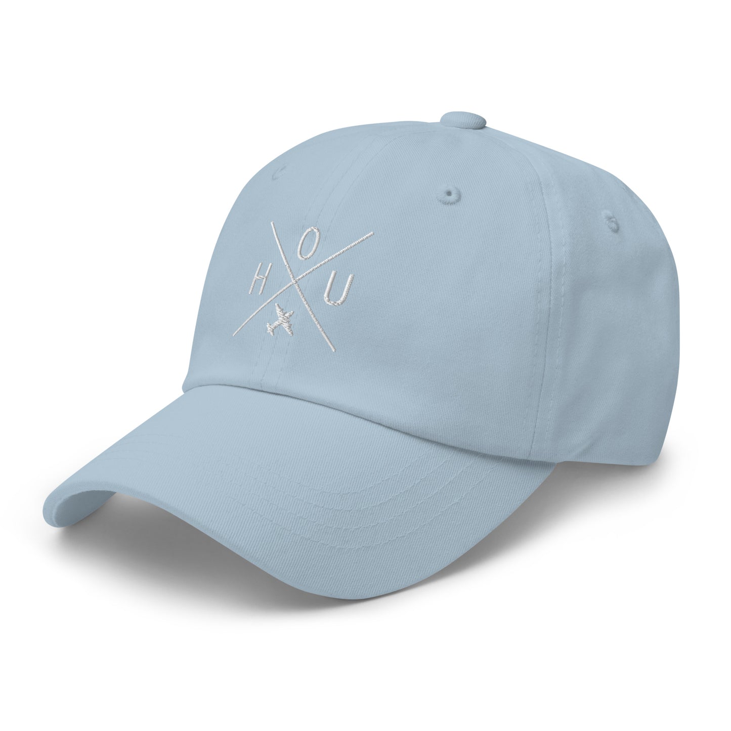 Crossed-X Dad Hat - White • HOU Houston • YHM Designs - Image 30