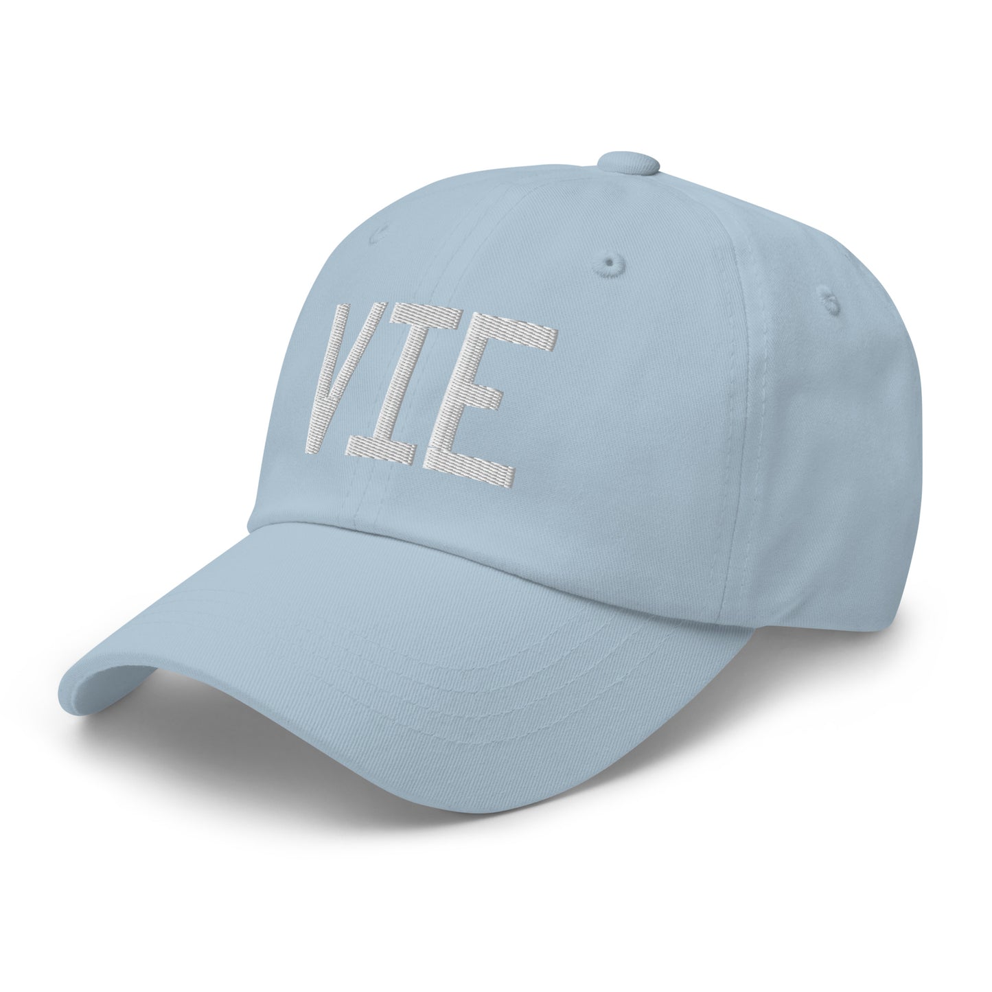 Airport Code Baseball Cap - White • VIE Vienna • YHM Designs - Image 30