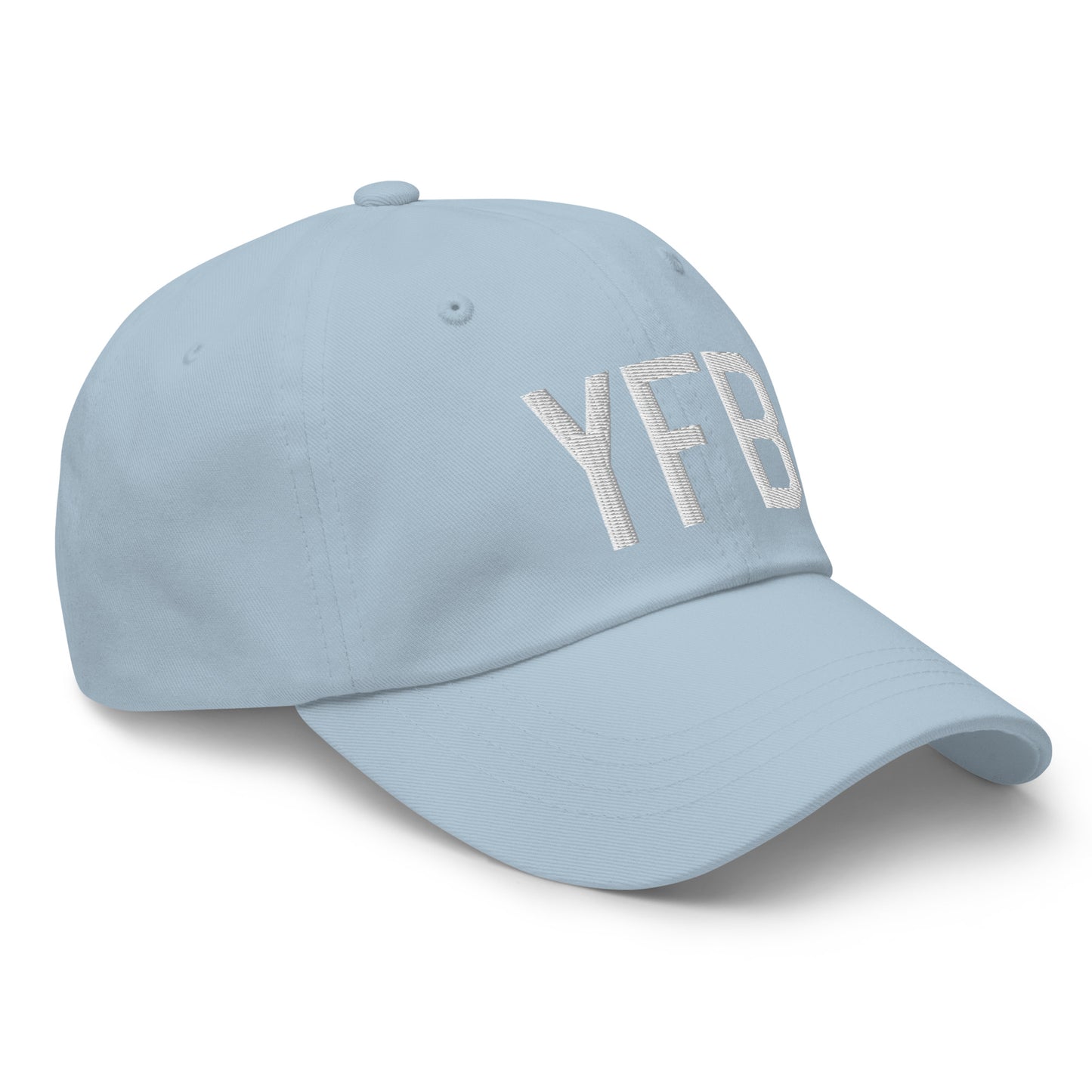 Airport Code Baseball Cap - White • YFB Iqaluit • YHM Designs - Image 29