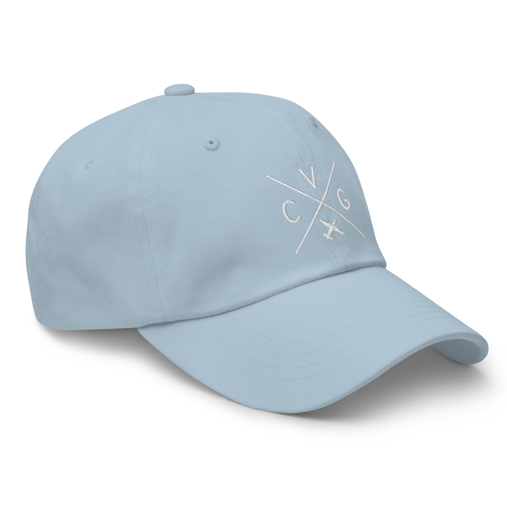 Crossed-X Dad Hat - White • CVG Cincinnati • YHM Designs - Image 29
