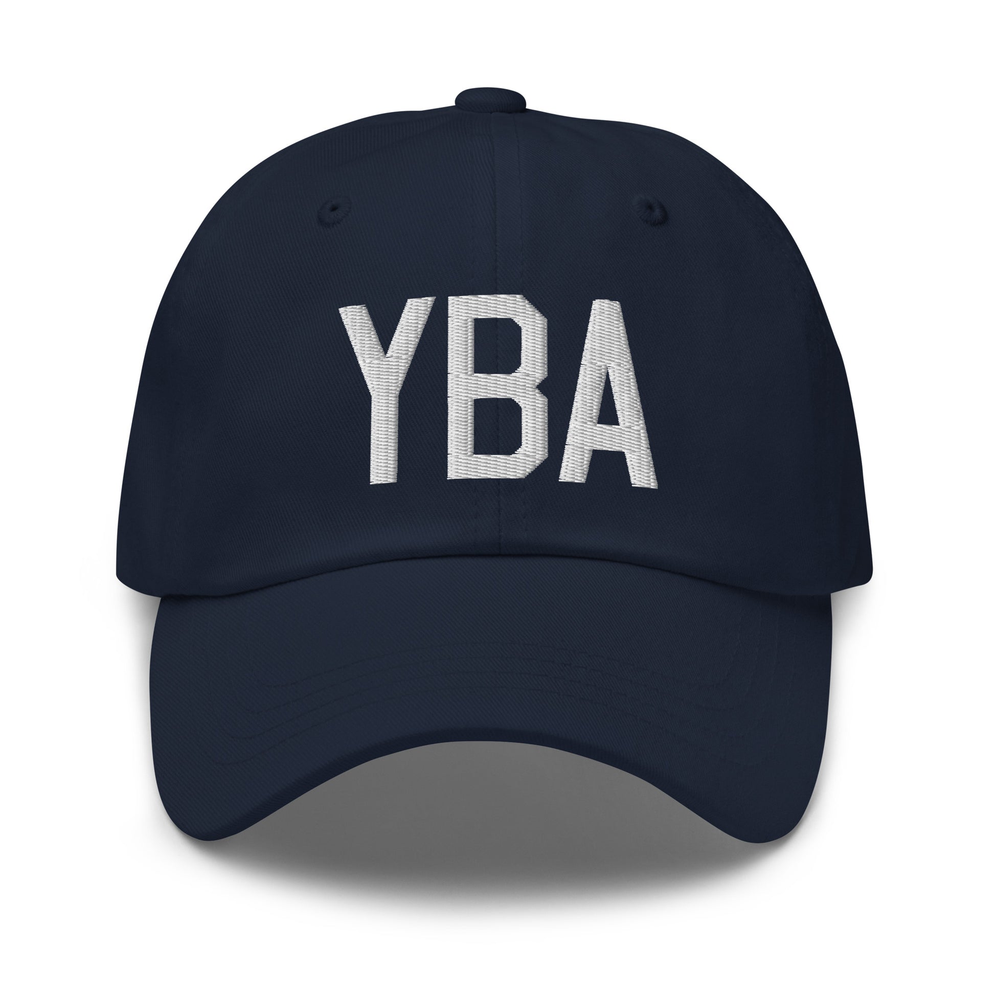 Airport Code Baseball Cap - White • YBA Banff • YHM Designs - Image 16