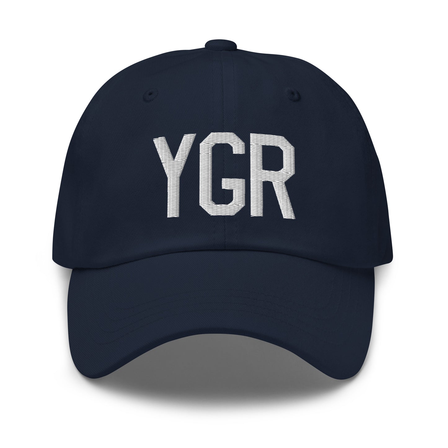 Airport Code Baseball Cap - White • YGR Îles-de-la-Madeleine • YHM Designs - Image 16