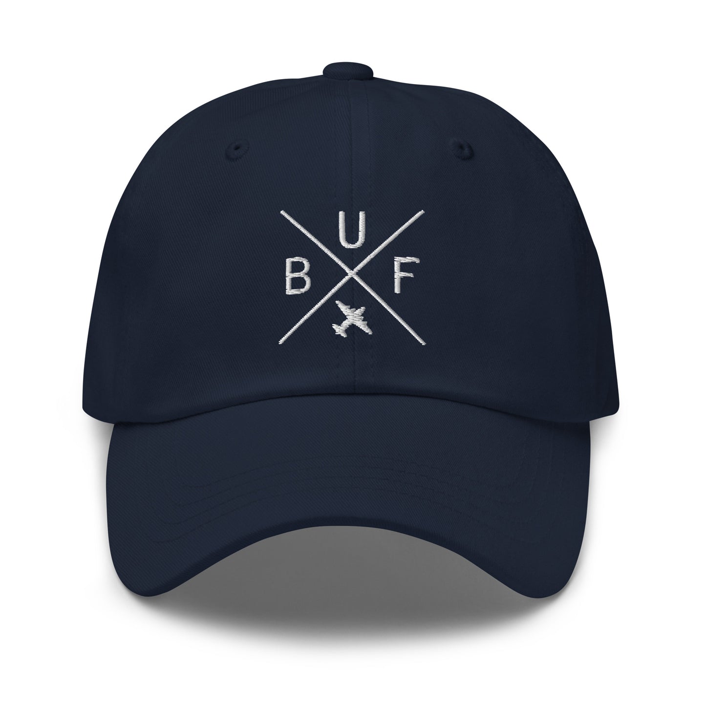 Crossed-X Dad Hat - White • BUF Buffalo • YHM Designs - Image 16