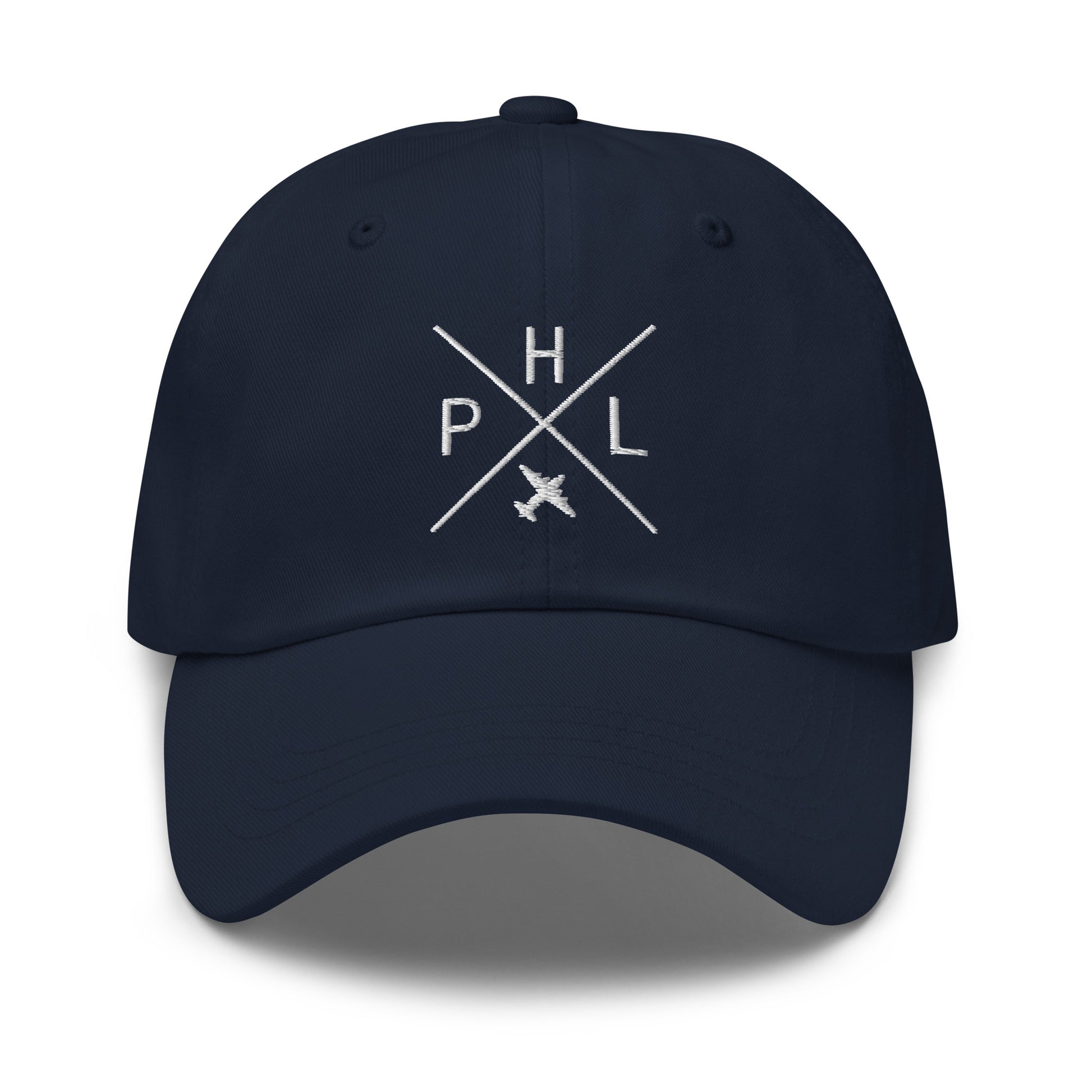 Crossed-X Dad Hat - White • PHL Philadelphia • YHM Designs - Image 16