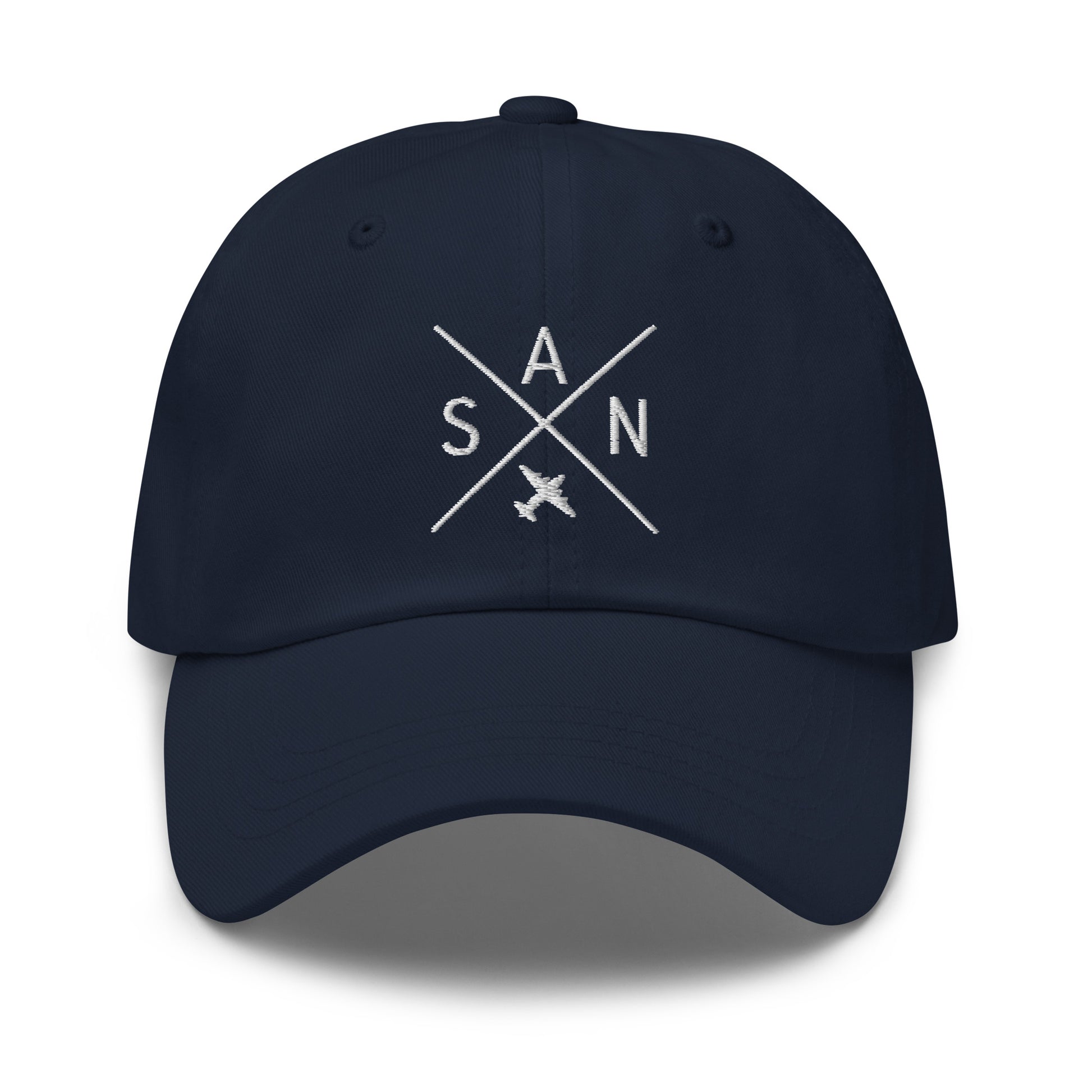 Crossed-X Dad Hat - White • SAN San Diego • YHM Designs - Image 16