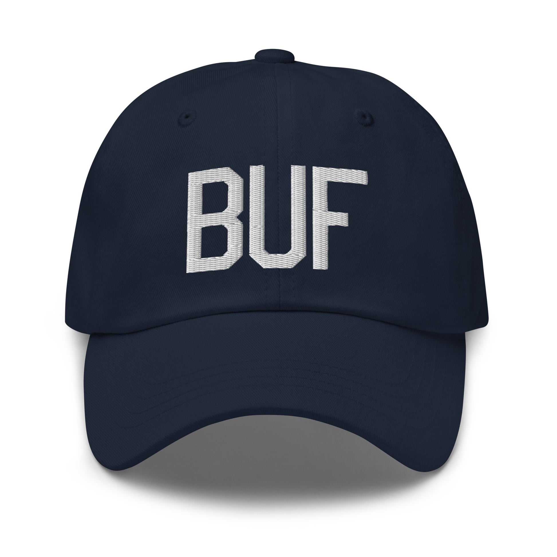 Airport Code Baseball Cap - White • BUF Buffalo • YHM Designs - Image 16