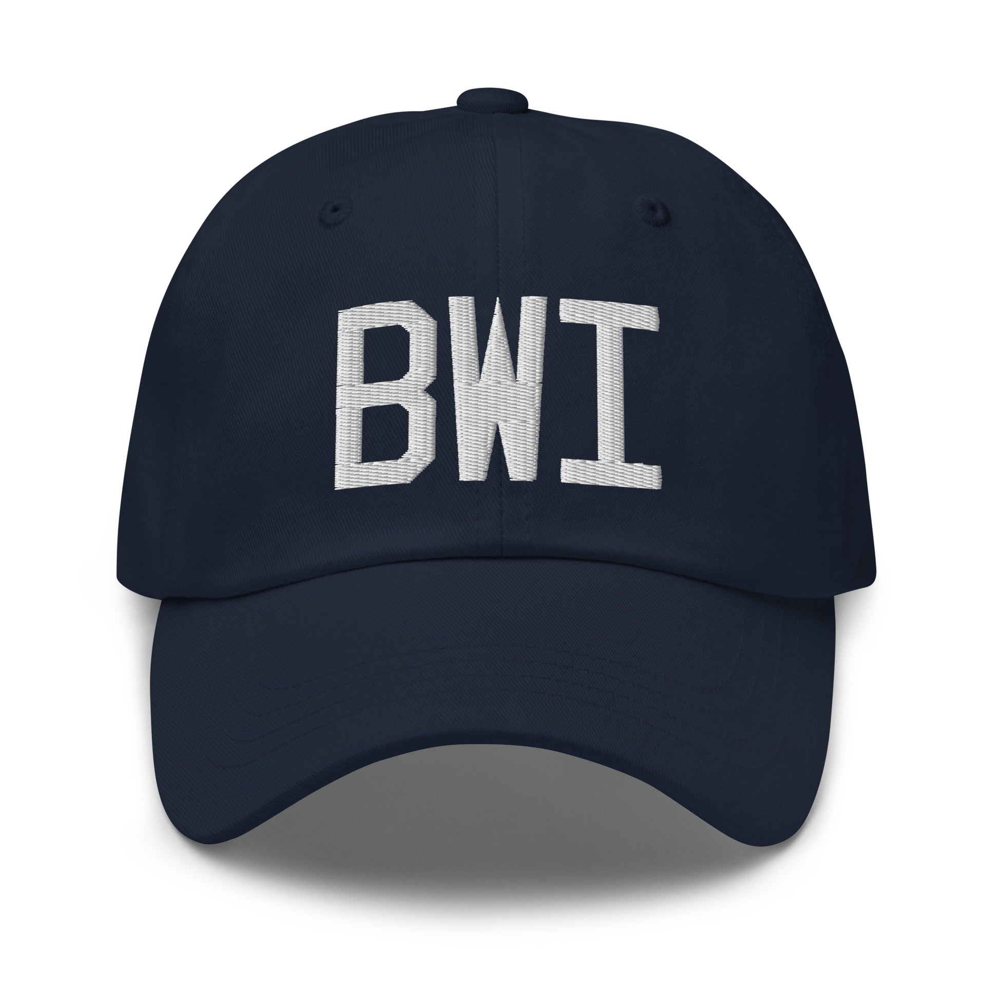 Airport Code Baseball Cap - White • BWI Baltimore • YHM Designs - Image 16