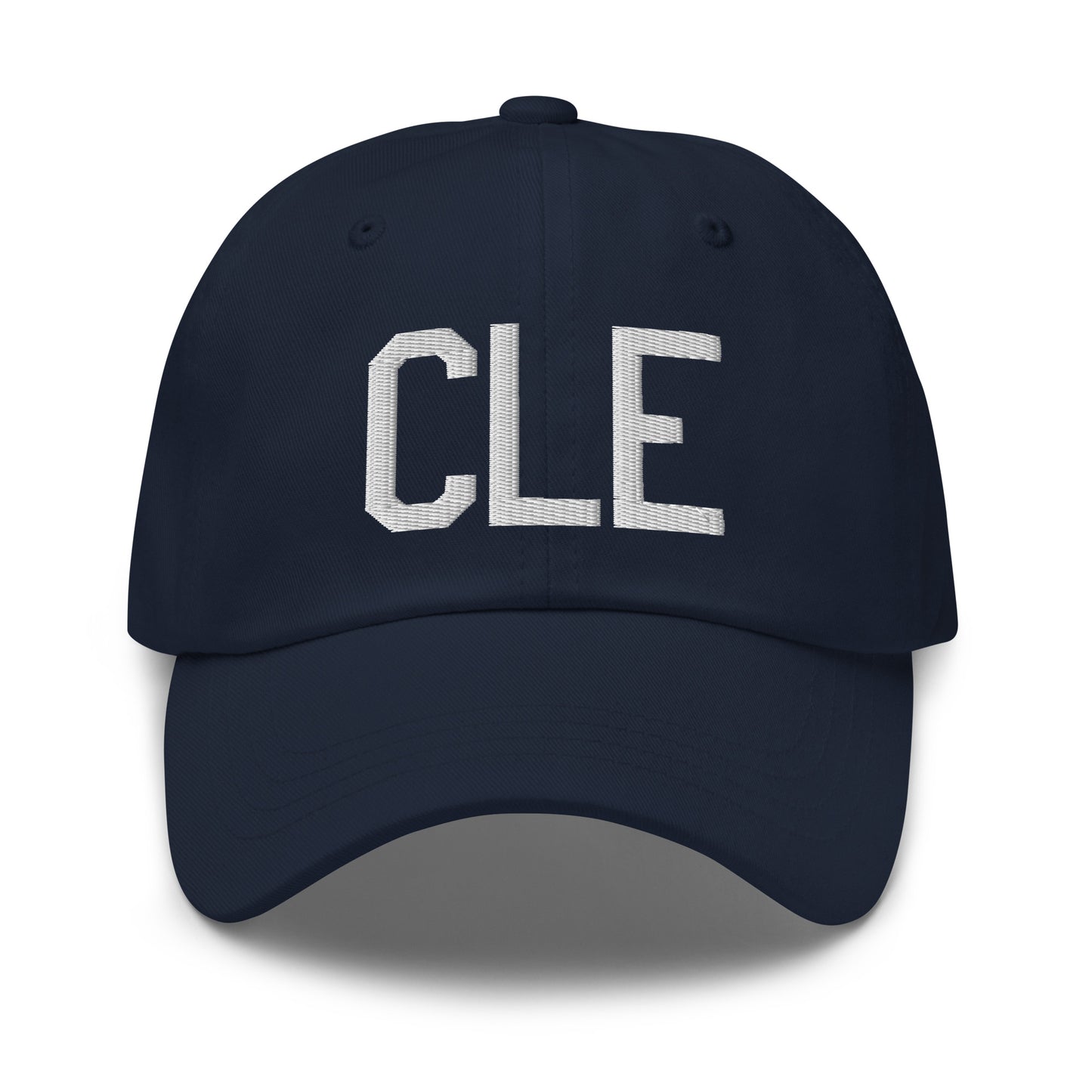 Airport Code Baseball Cap - White • CLE Cleveland • YHM Designs - Image 16