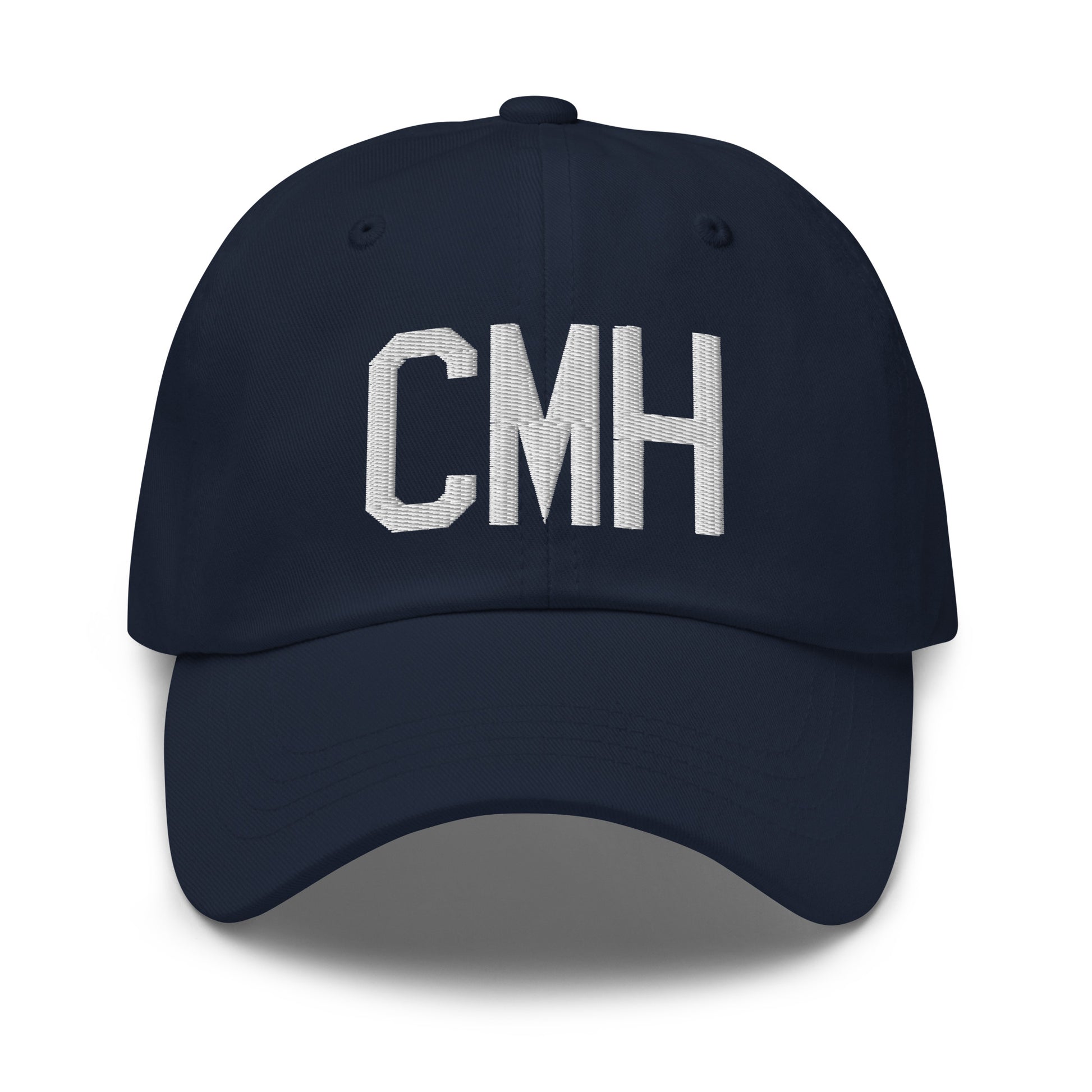 Airport Code Baseball Cap - White • CMH Columbus • YHM Designs - Image 16