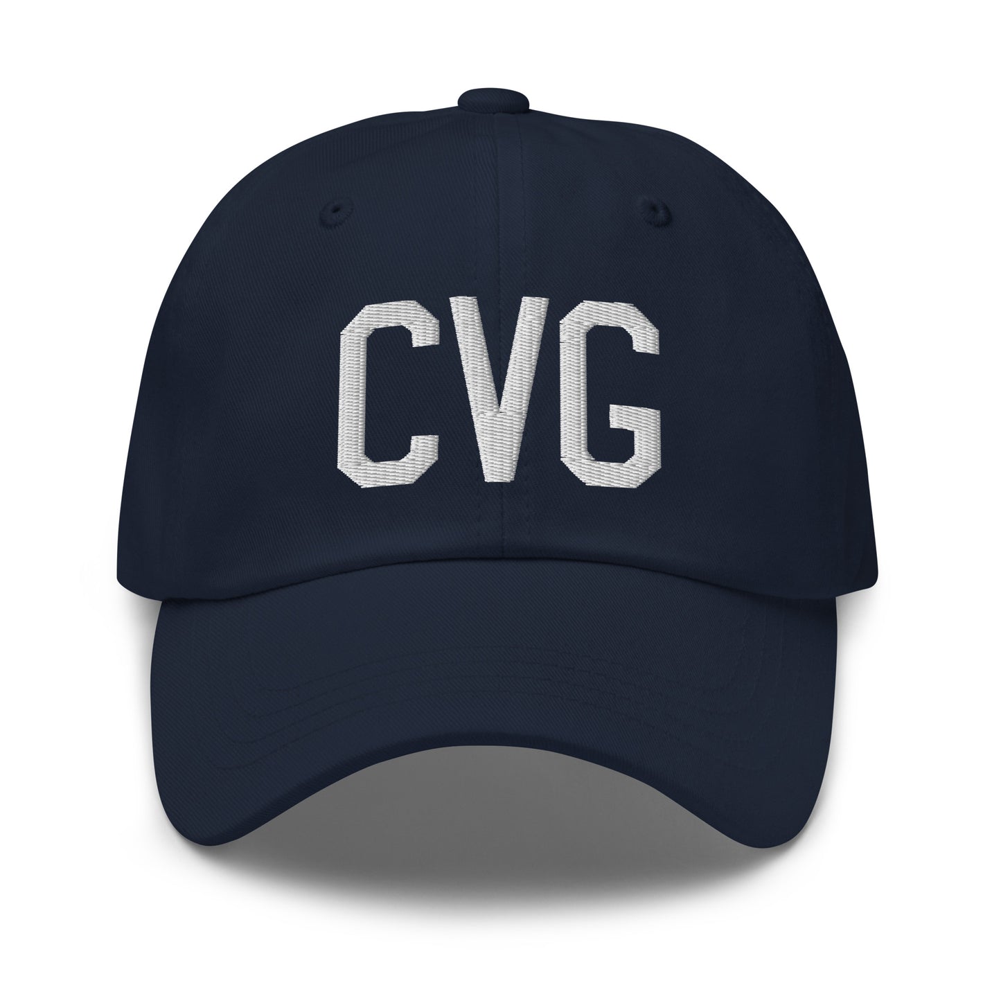 Airport Code Baseball Cap - White • CVG Cincinnati • YHM Designs - Image 16