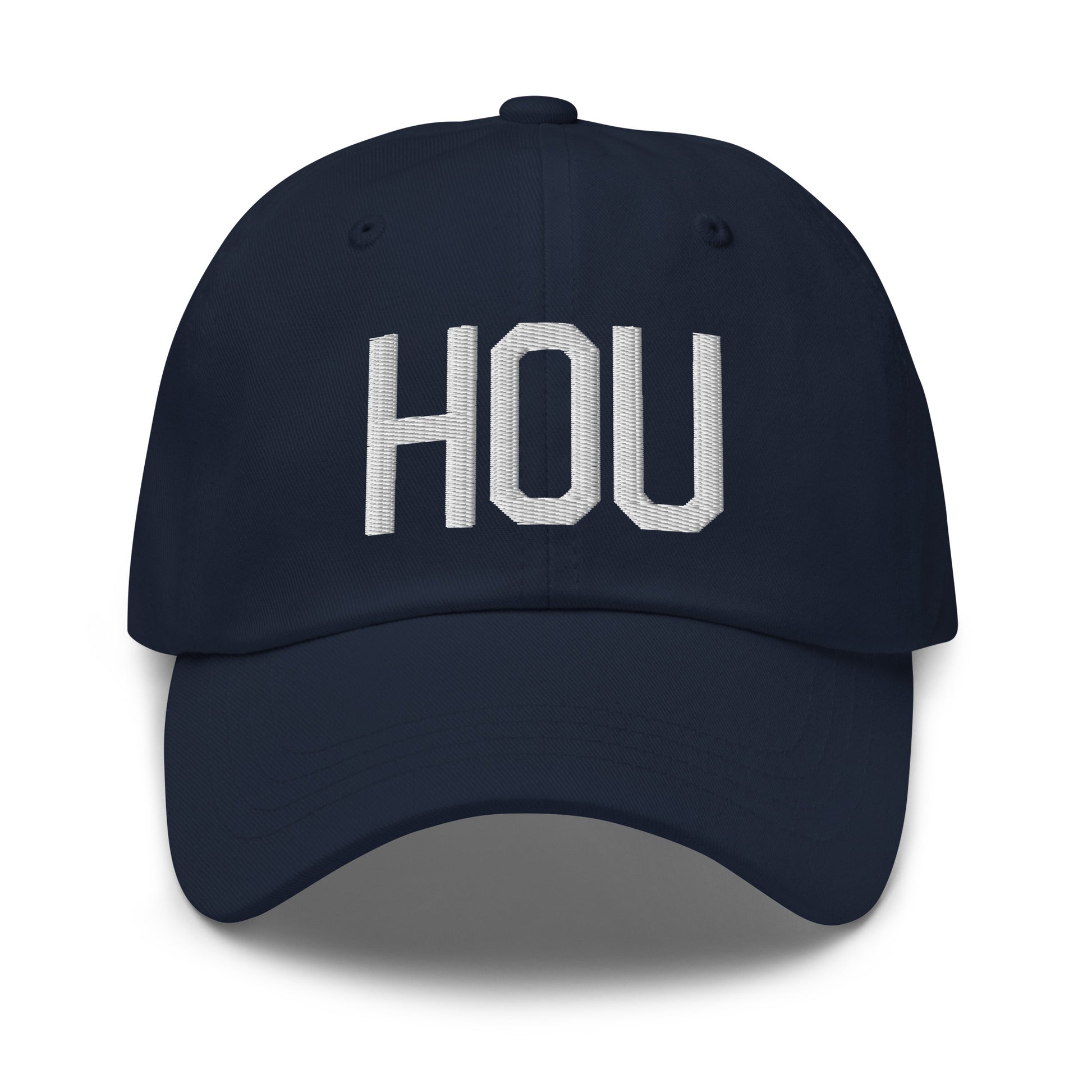 Airport Code Baseball Cap - White • HOU Houston • YHM Designs - Image 16