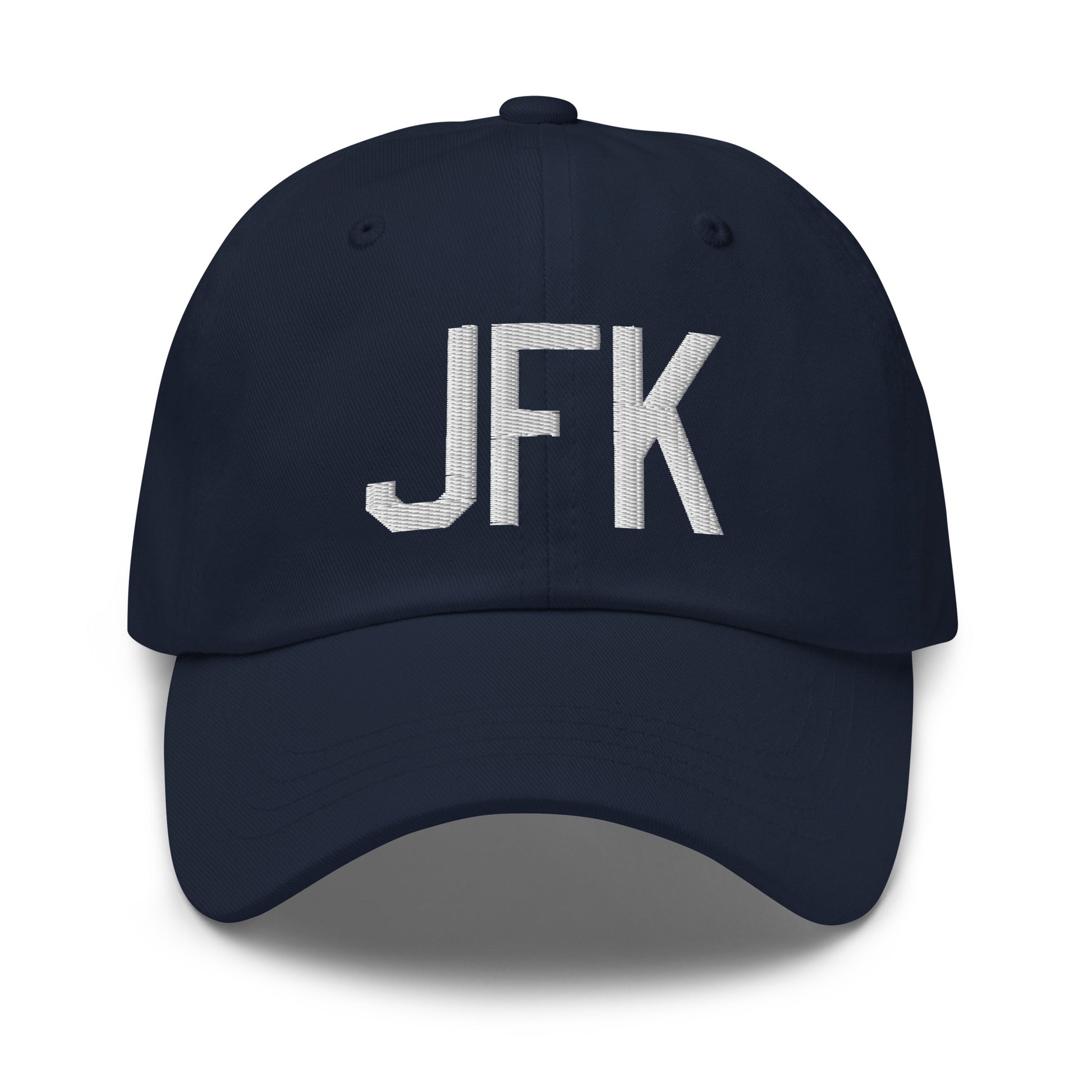 Airport Code Baseball Cap - White • JFK New York City • YHM Designs - Image 16