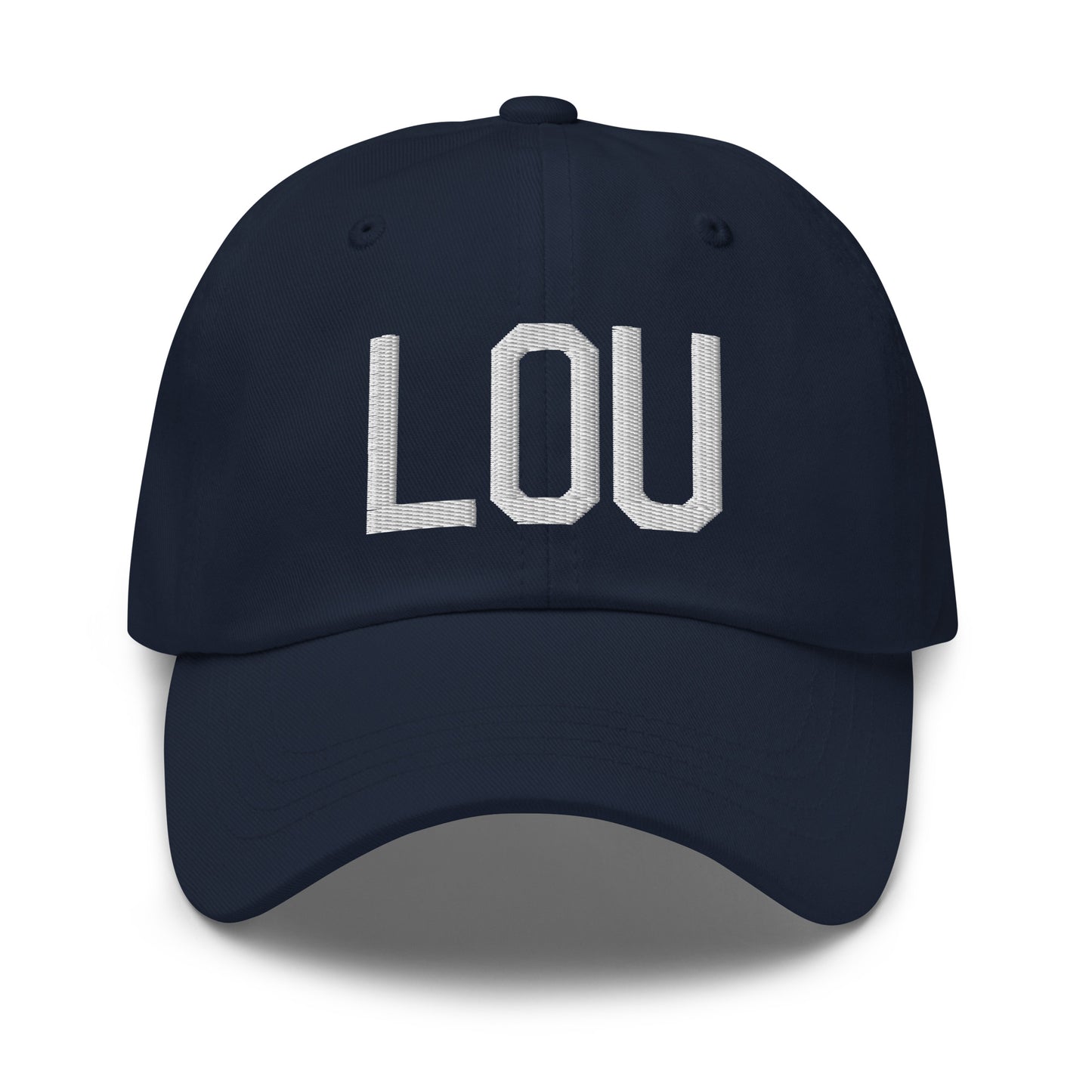 Airport Code Baseball Cap - White • LOU Louisville • YHM Designs - Image 16