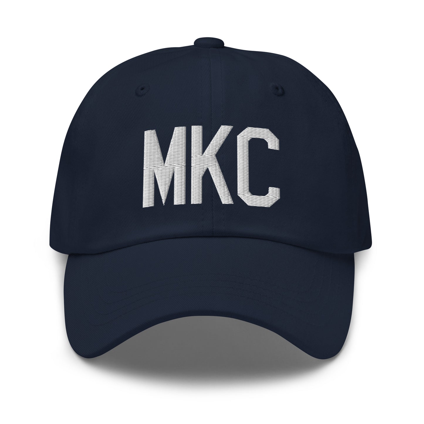 Airport Code Baseball Cap - White • MKC Kansas City • YHM Designs - Image 16