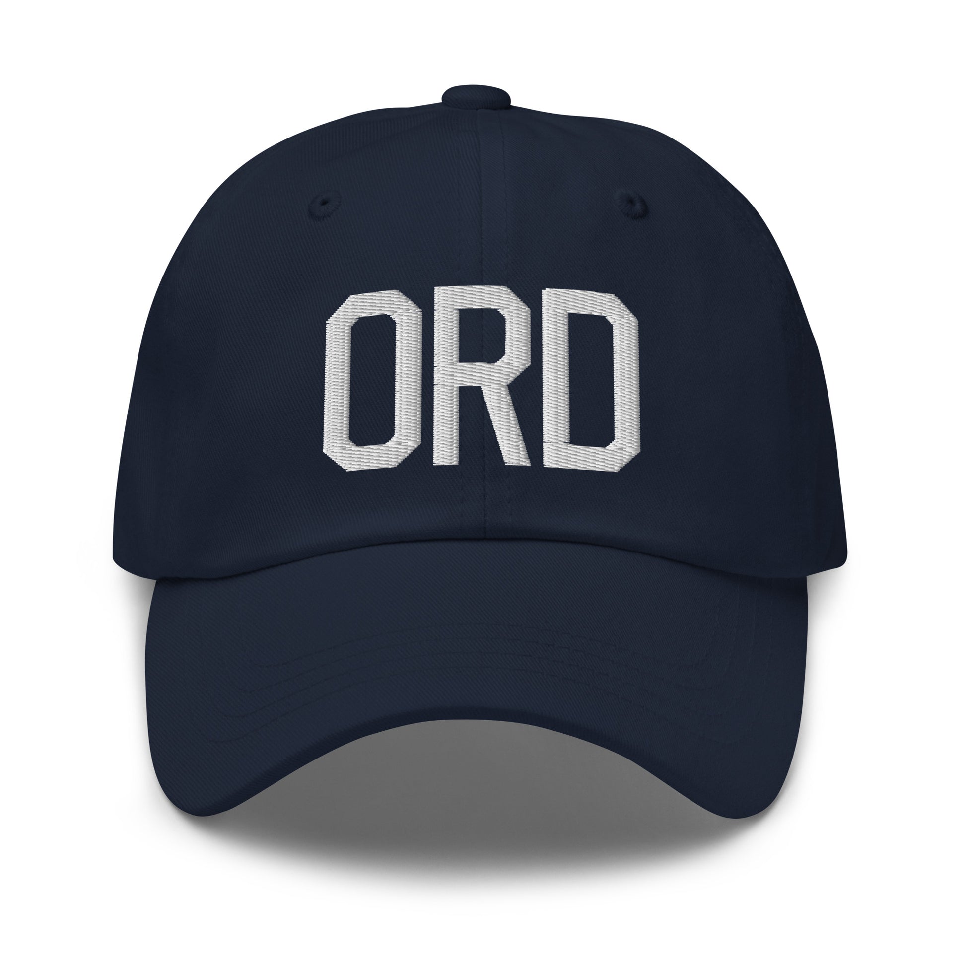 Airport Code Baseball Cap - White • ORD Chicago • YHM Designs - Image 16