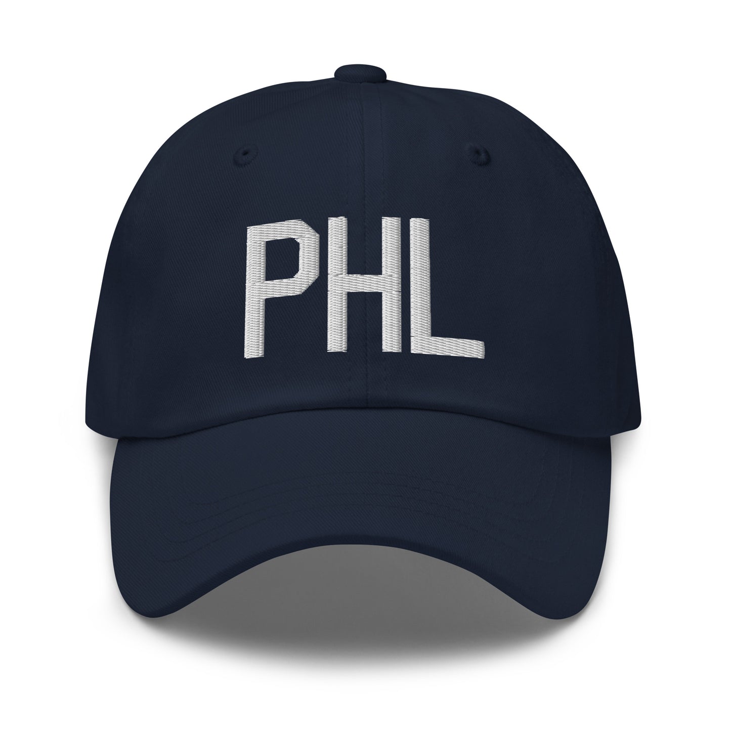 Airport Code Baseball Cap - White • PHL Philadelphia • YHM Designs - Image 16