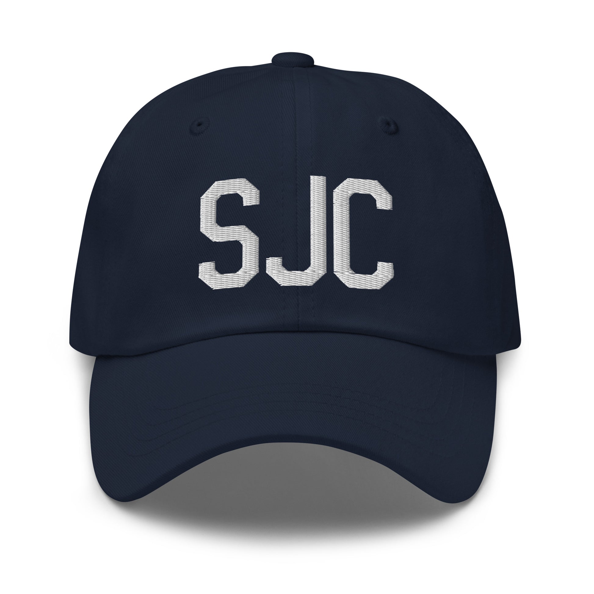 Airport Code Baseball Cap - White • SJC San Jose • YHM Designs - Image 16