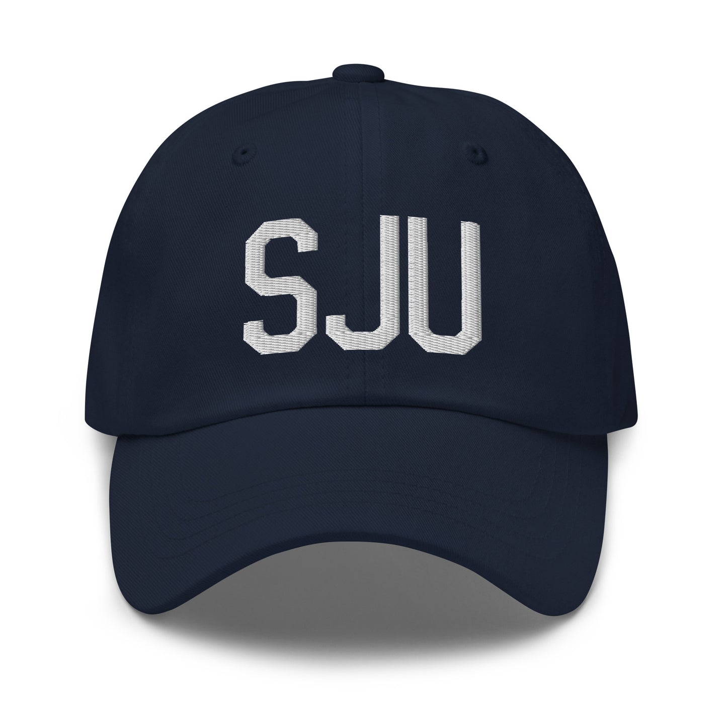 Airport Code Baseball Cap - White • SJU San Juan • YHM Designs - Image 16