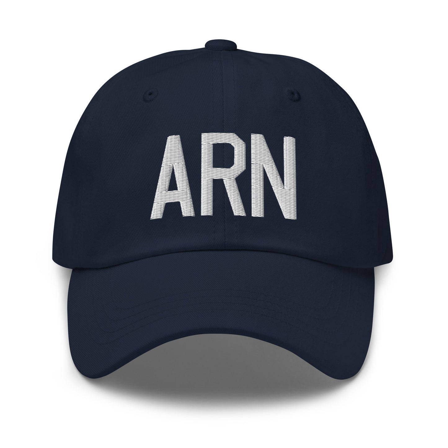 Airport Code Baseball Cap - White • ARN Stockholm • YHM Designs - Image 16